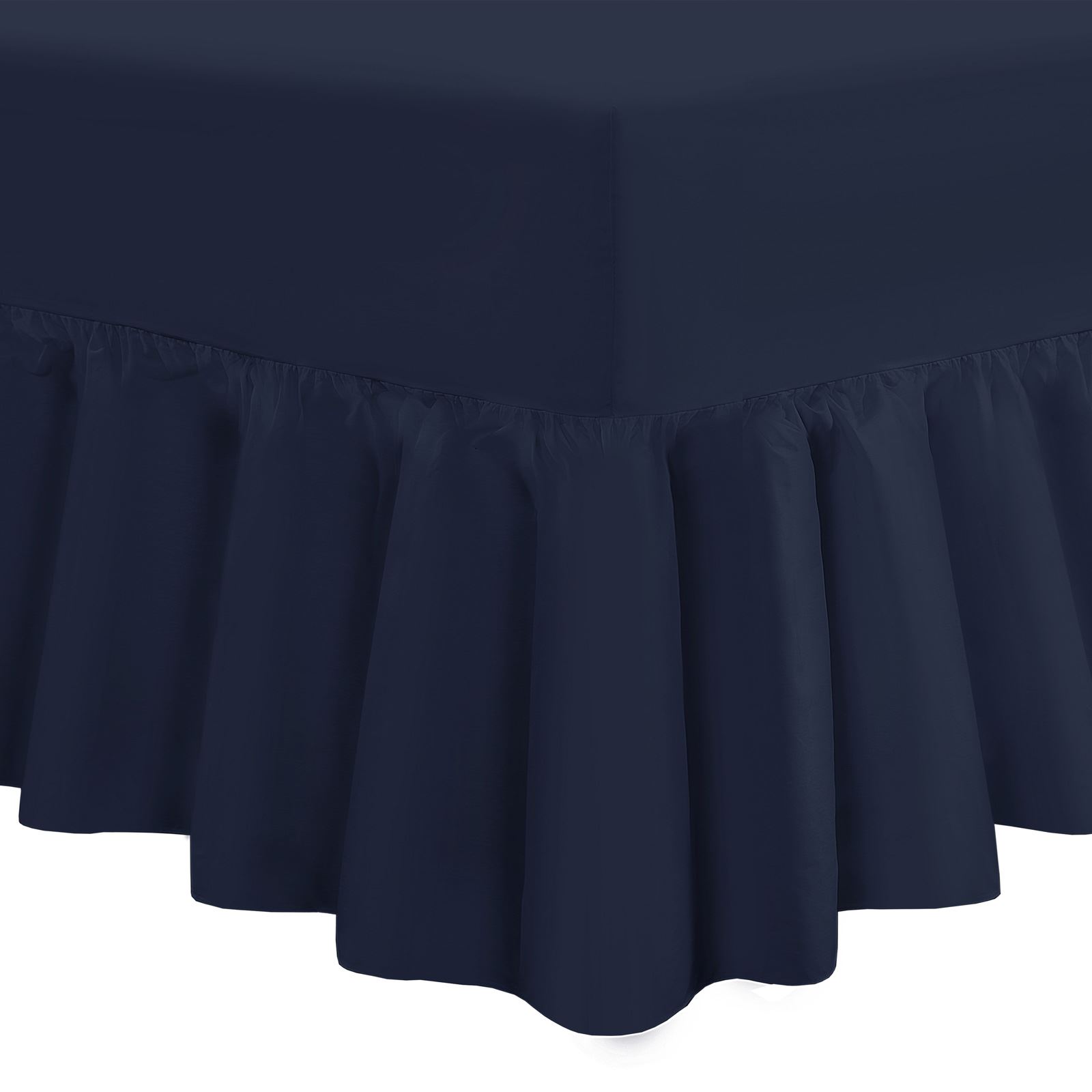 EXTRA DEEP 12" + 16" SOFT FRILLED VALANCE FITTED SHEET SINGLE DOUBLE