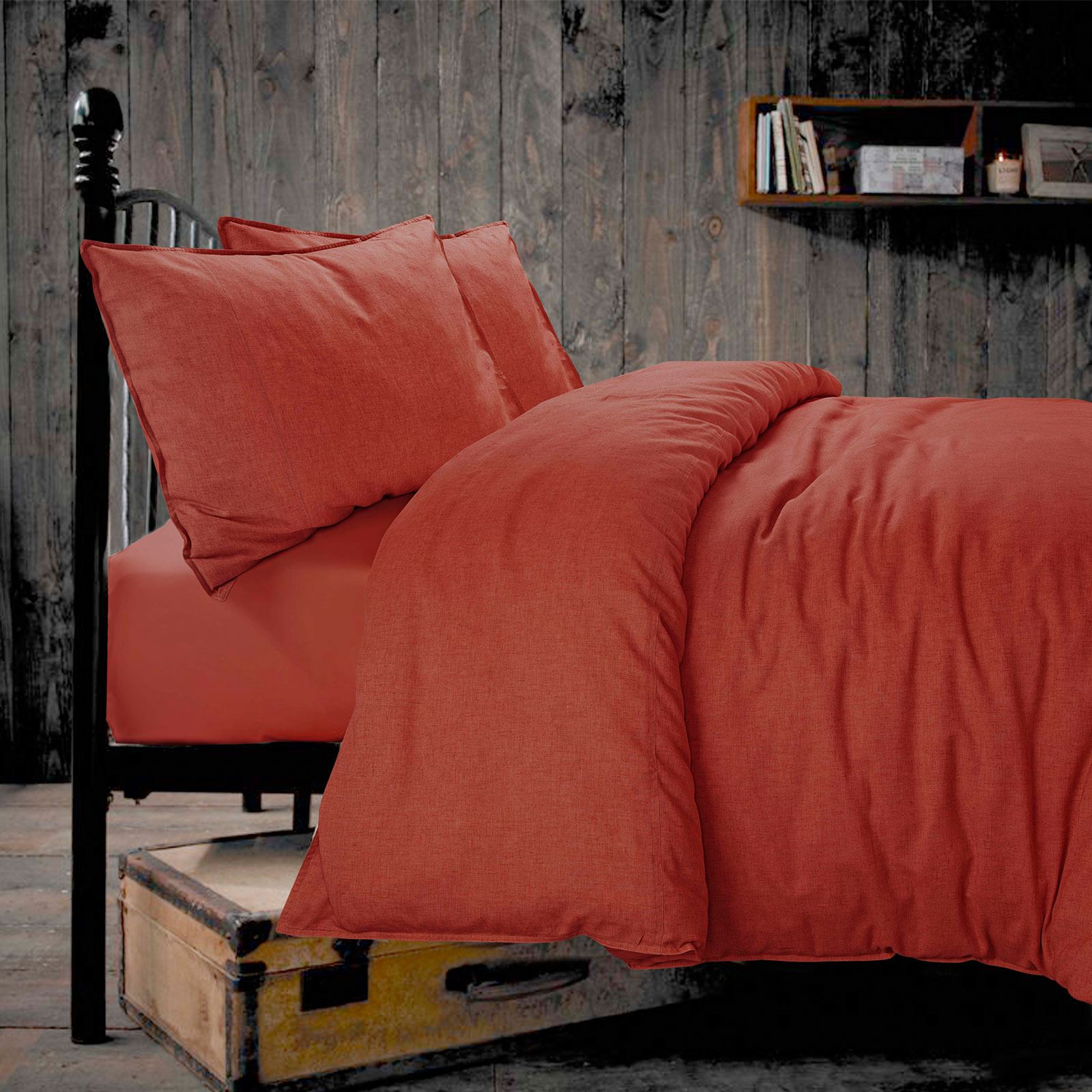 100 Cotton Linen Pure Natural Duvet Cover Bedding Set Double King