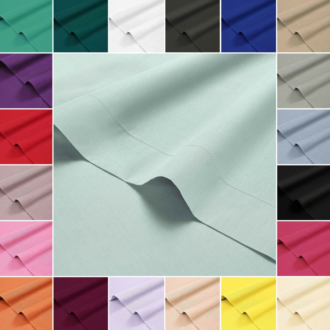 King Superking Double Polycotton Percale FLAT Bed Sheet in Single