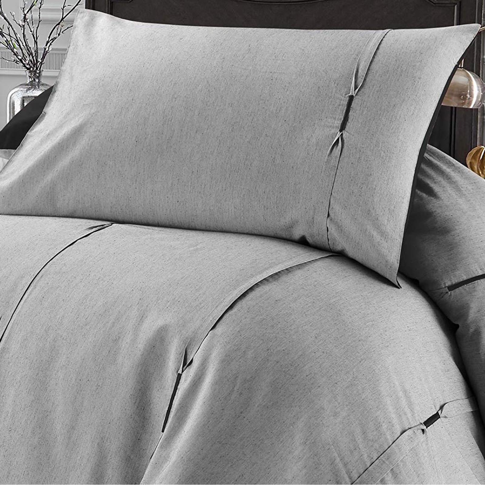 Soft Cotton Blend Duvet Quilt Cover Set Single Double Super King Size Bedding eBay