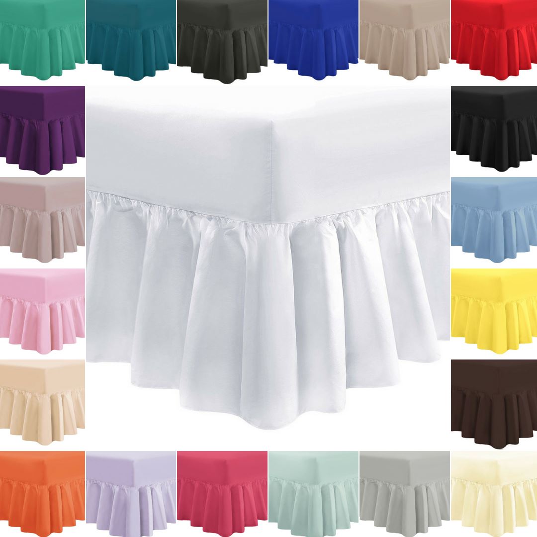 100 Egyptian Cotton Valance Fitted Extra Deep Sheets Bedding Double