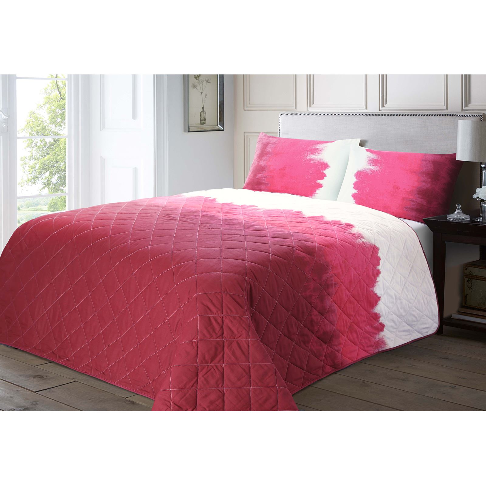 Luxury Soft Printed Polycotton Quilted Bedspreads Bed Spread Throw