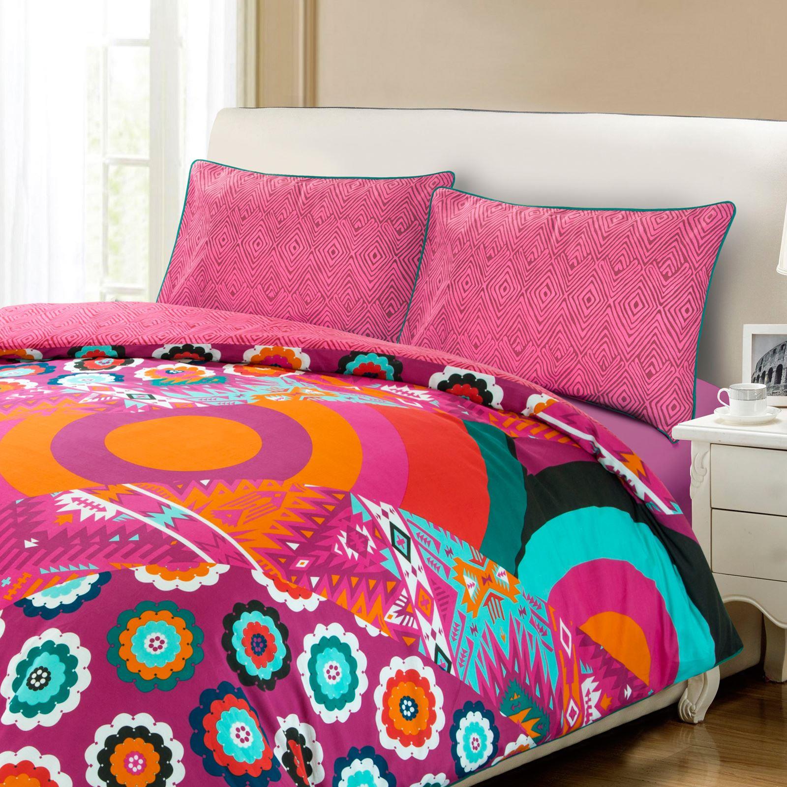 Bedding Holiday Floral Soft Cotton Rich Bohemian Boho Moroccan Hippie Duvet Cover Set Duvet