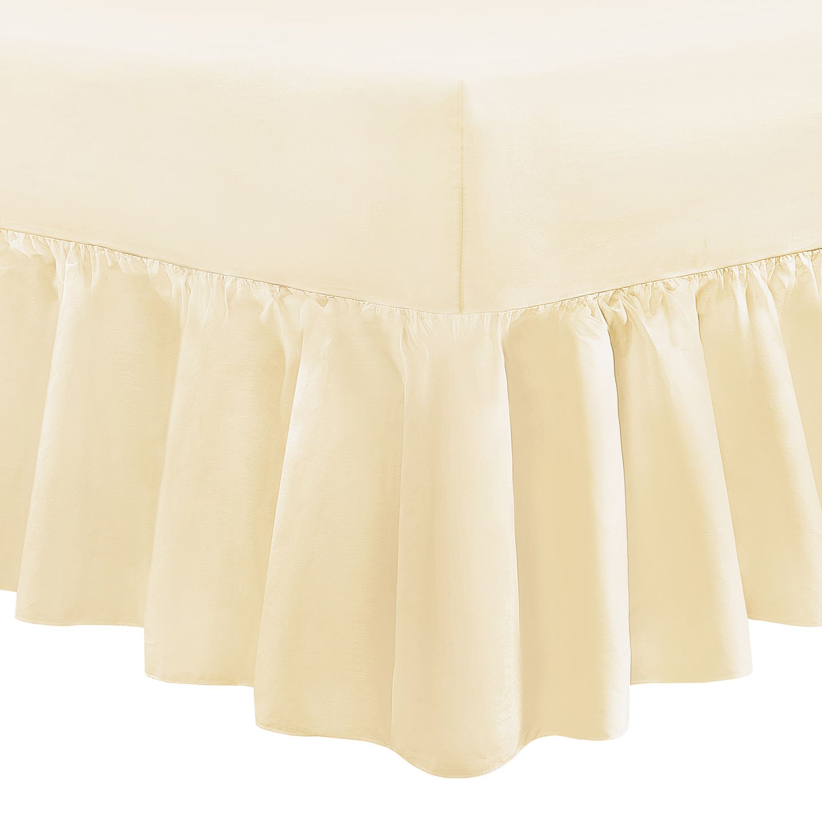 100 Cotton Percale Fitted Sheet Flat Sheet Frilled Valance Sheet 200 Thread eBay