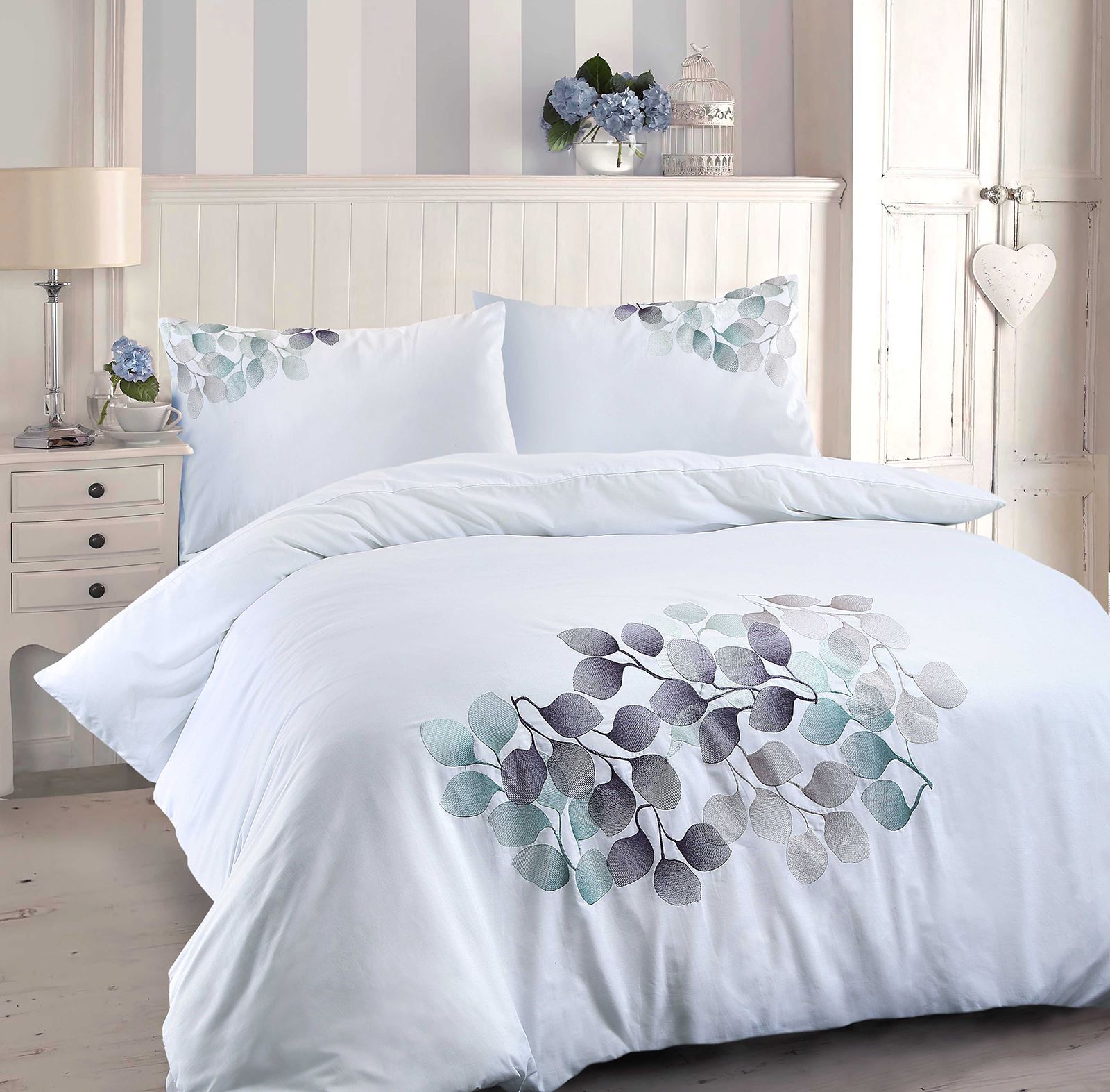 Luxury Pintuck Duvet Cover Quality T180 Percale Duvet Cover /& Pillow Cases