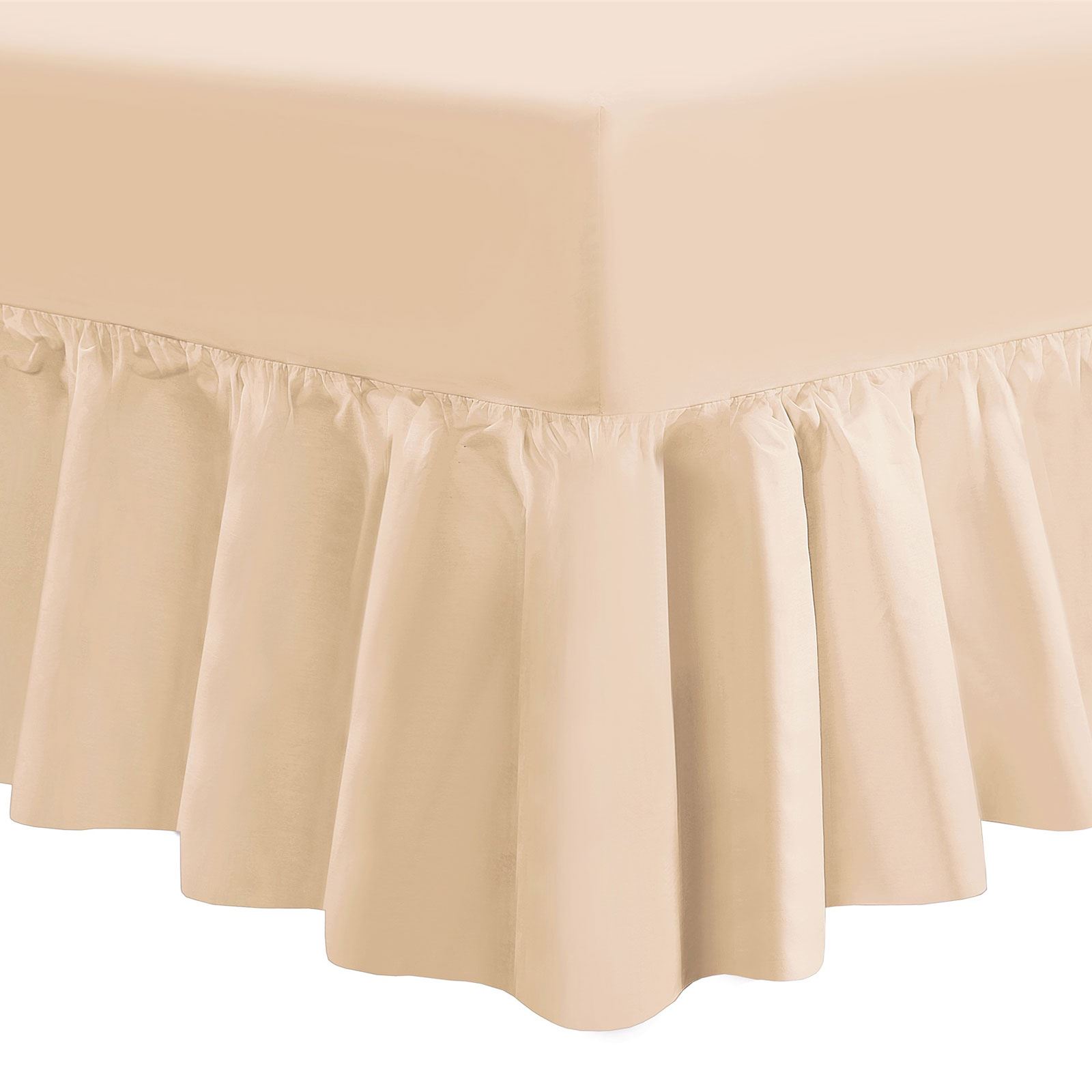 Extra Deep 30 cm Fitted Sheet Frilled Bed Valance Single Double Super