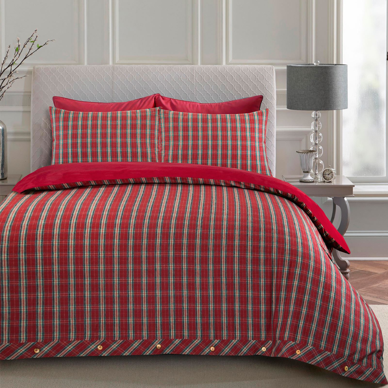 Highland Tartan Check 100 Brushed Cotton Flannelette Duvet Cover
