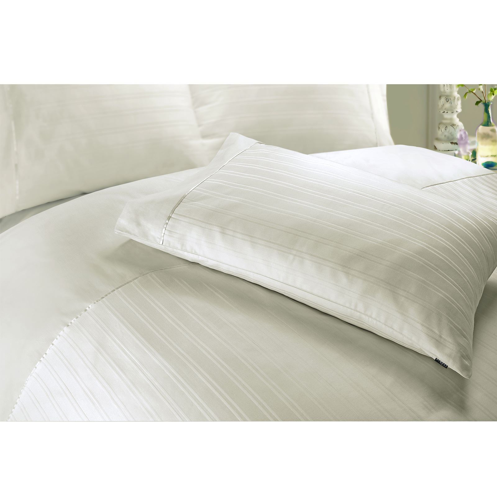 Hotel Quality 400 Thread 100 Cotton Satin Sateen Stripe Duvet Cover