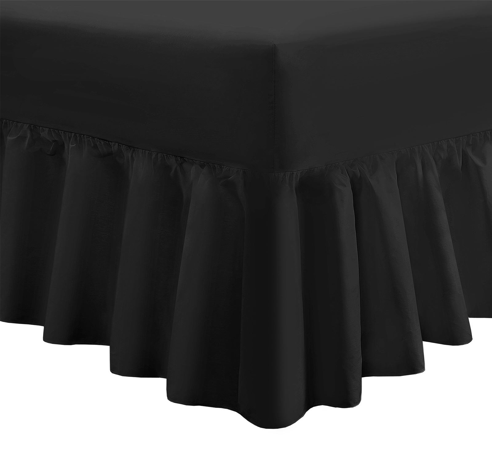 plain frilled fitted valance sheet cotton blend sheets single double super sheets