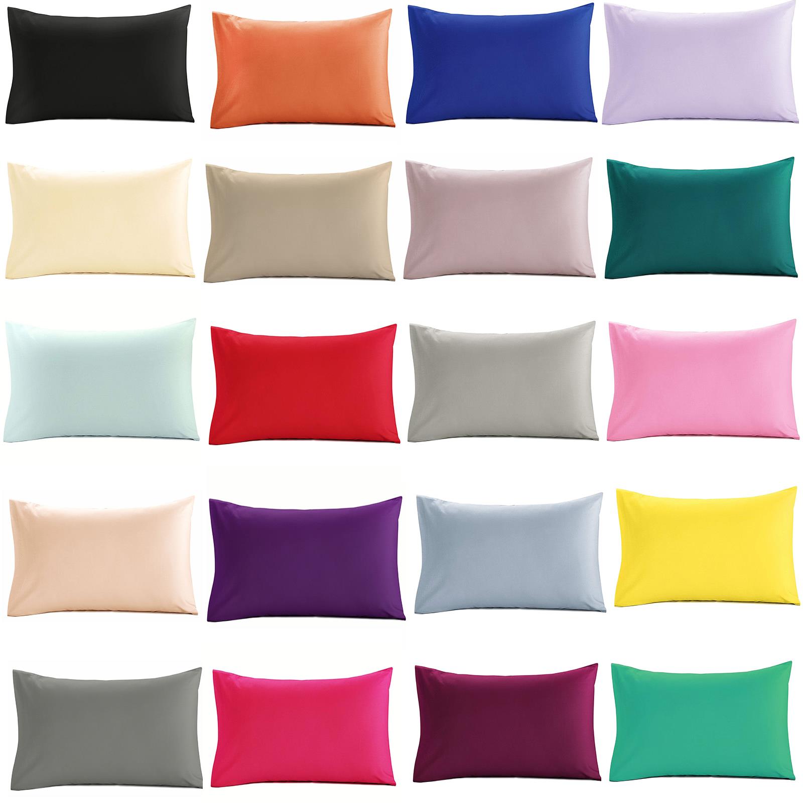 Pink Plain Dyed Polycoton Soft Flat Bed Sheet With Free Pair Of Pillow Cases New