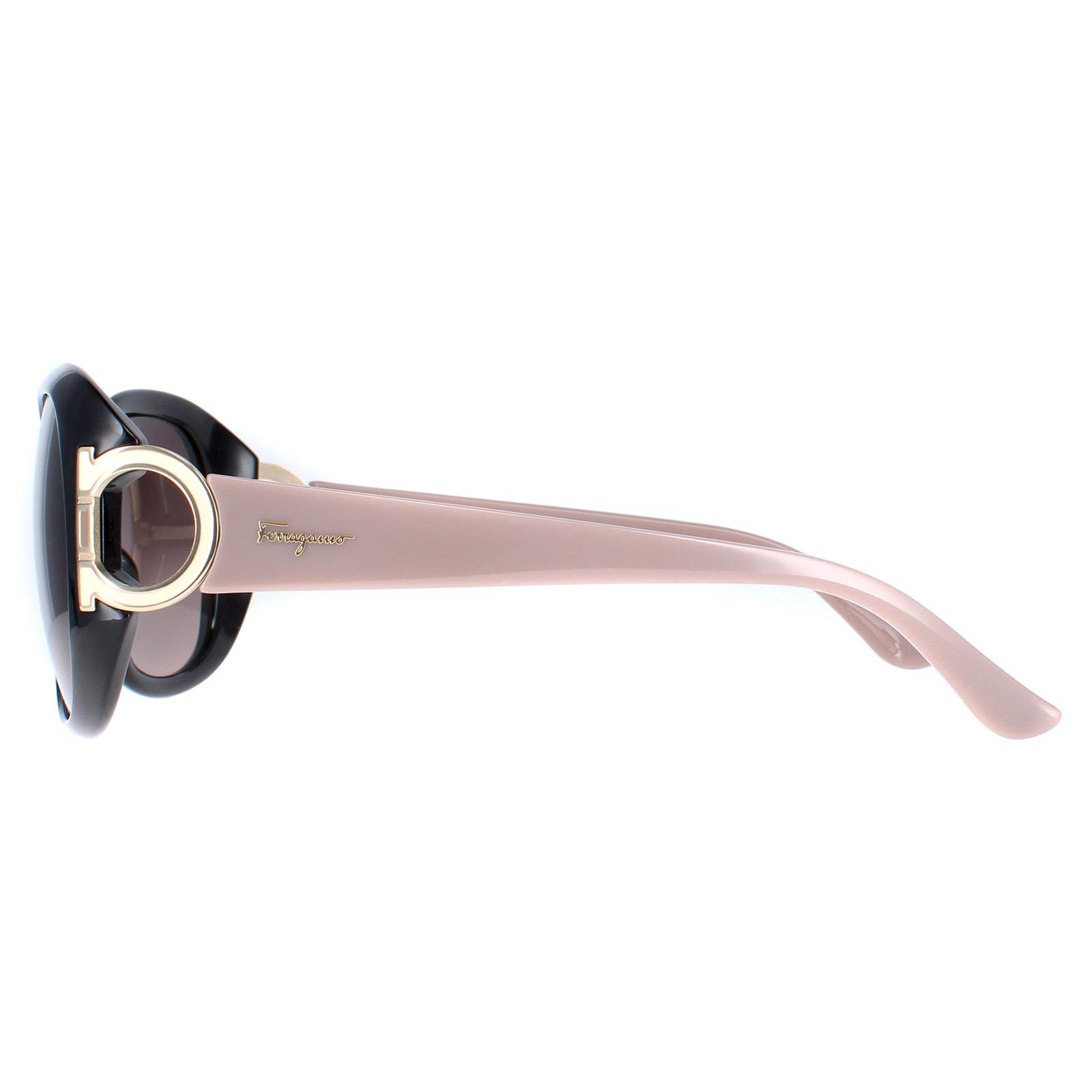 Salvatore Ferragamo Sunglasses SF668 001 Black Taupe Brown  display picture 1
