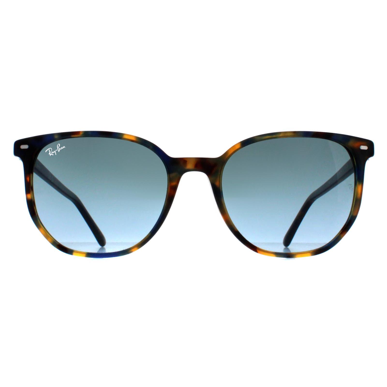 NEW RAY BAN women\'s elliot rb2197 13563m sunglasses in polished yellow & blue ha Sunglasses Ray-Ban RB 2197 13563M Elliot Yellow & Blue  main image 3