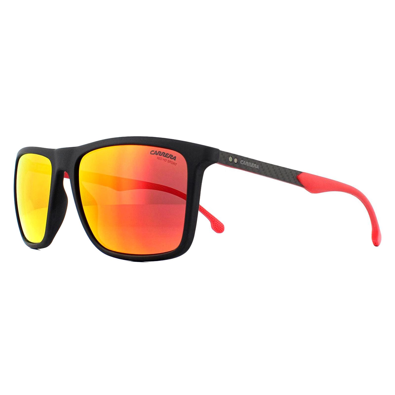 Carrera Sunglasses 8032/S 003 W3 Matte Black Red Mirror | eBay