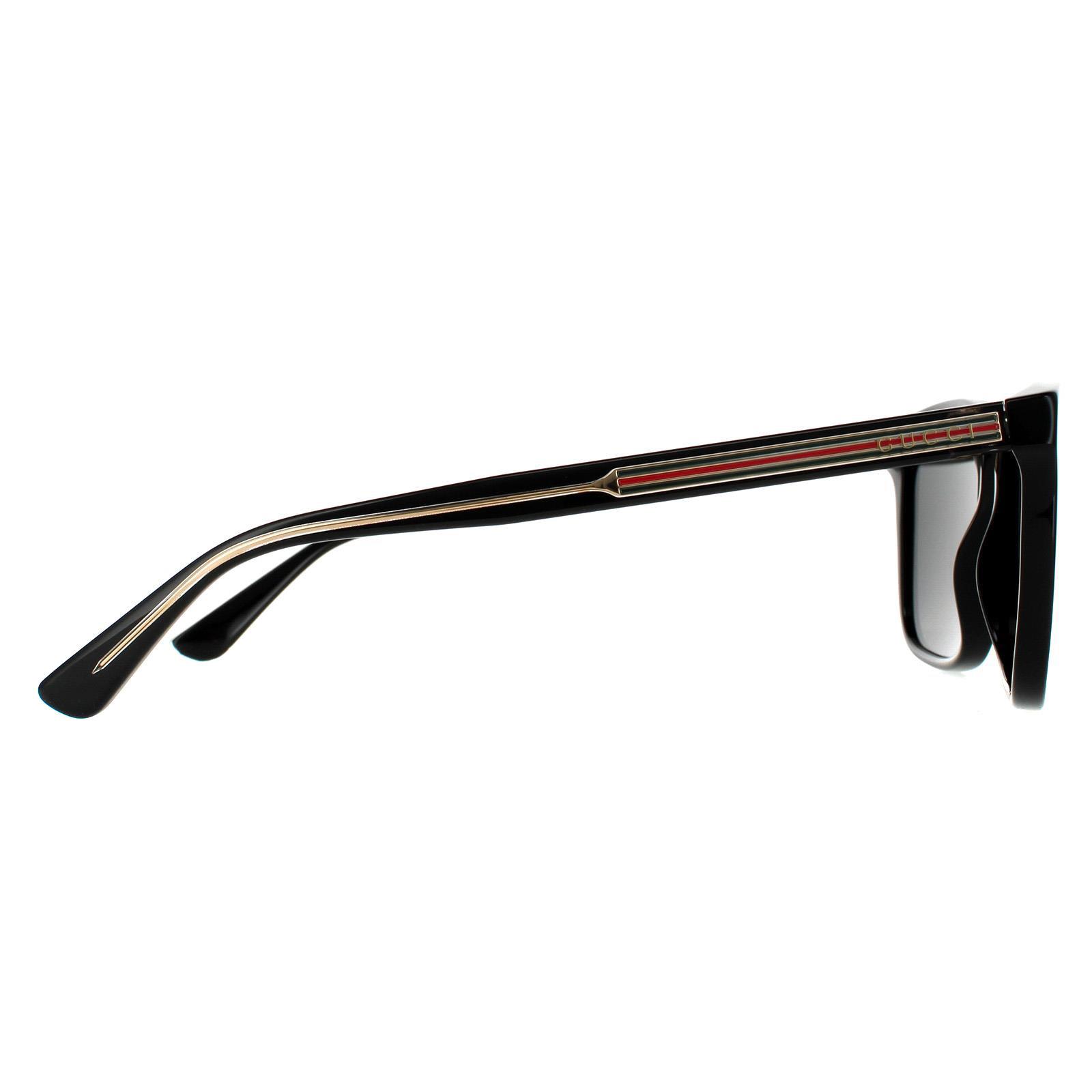 Gucci Sunglasses GG0381SN 007 Black Gray Polarized | eBay