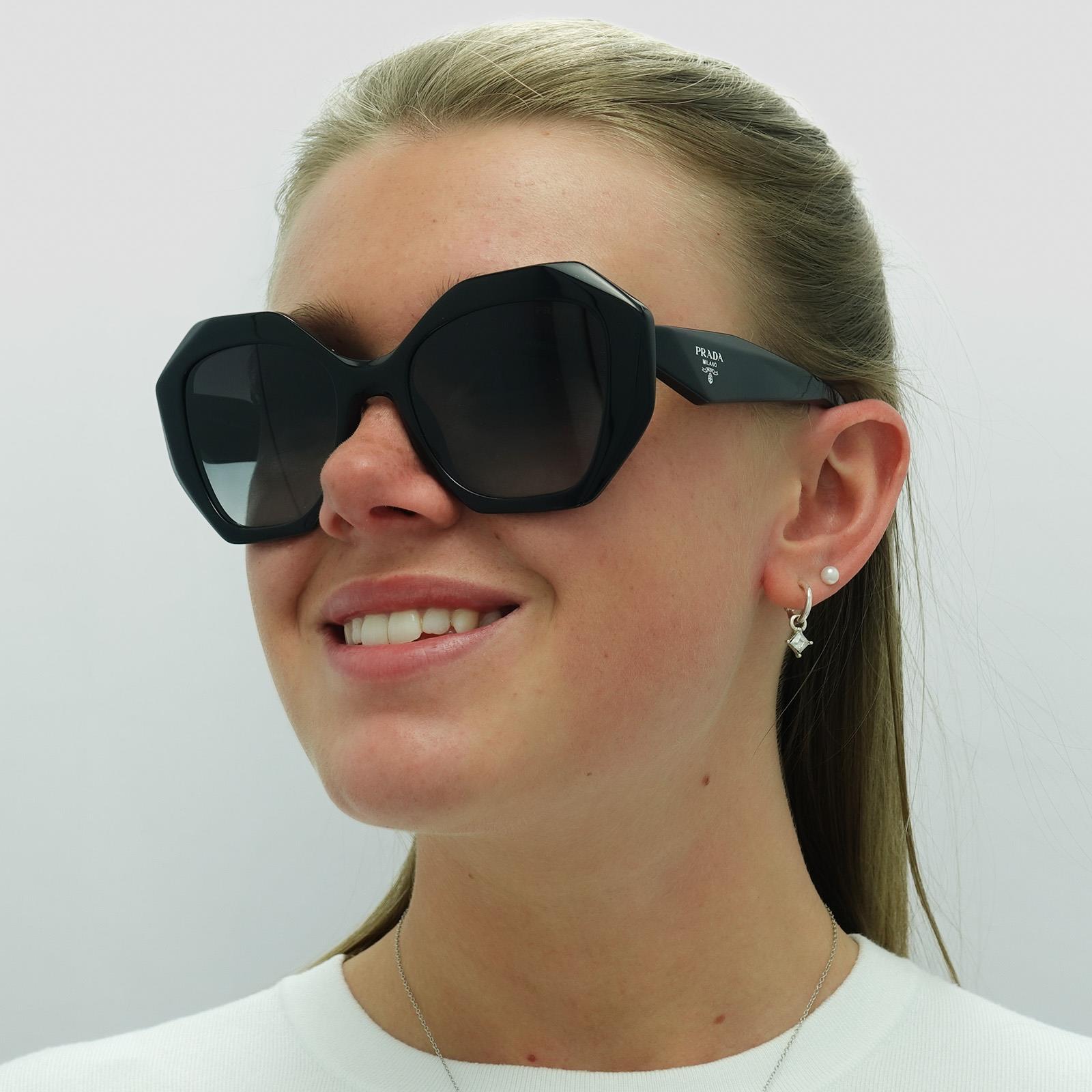 Prada Sunglasses PR16WS 1AB5D1 Black Gray Gradient | eBay display picture 2