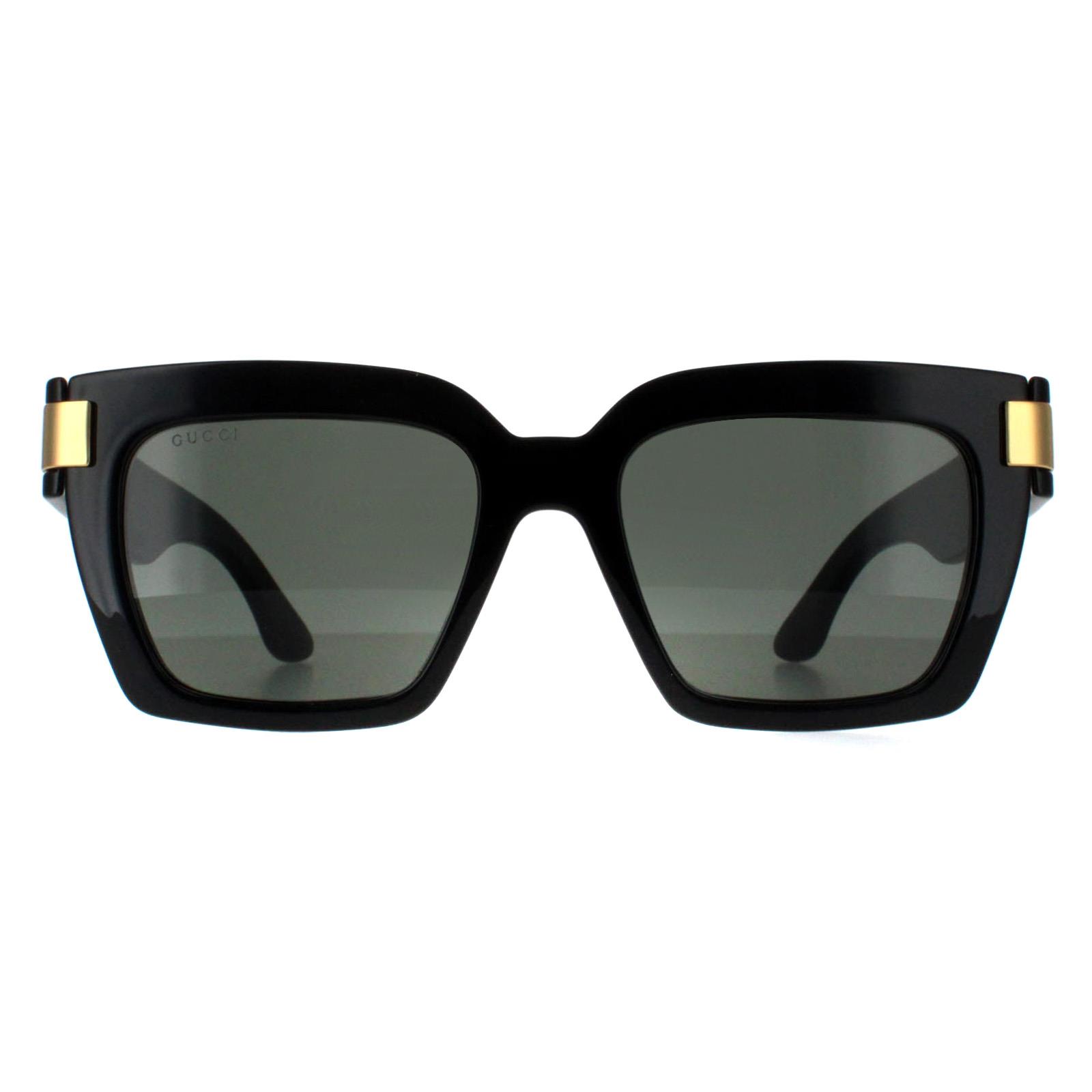 Gucci Sunglasses GG1689S 001 Black with Gold Gray | eBay