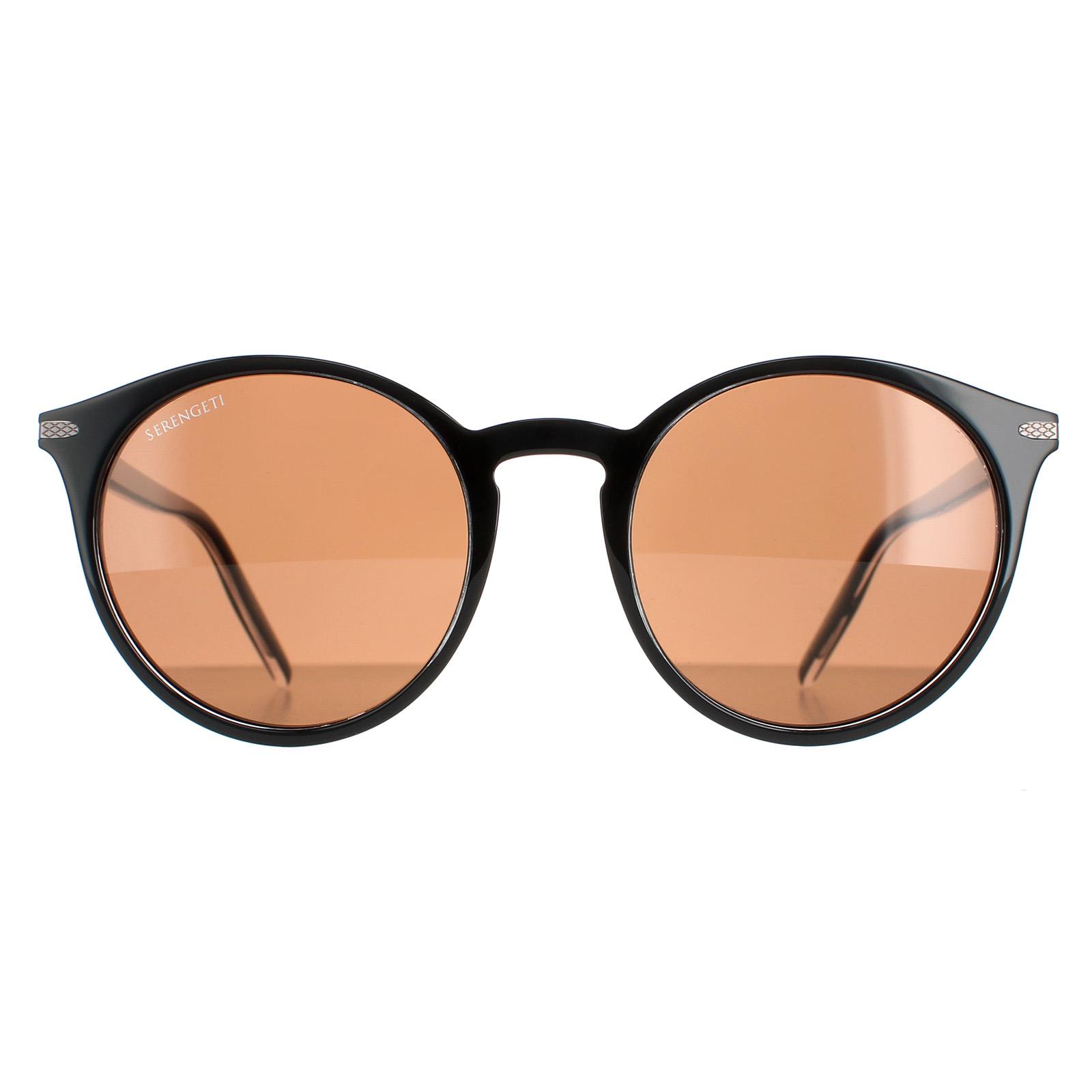 Serengeti Sunglasses Leonora SS028002 Shiny Clear and Black 