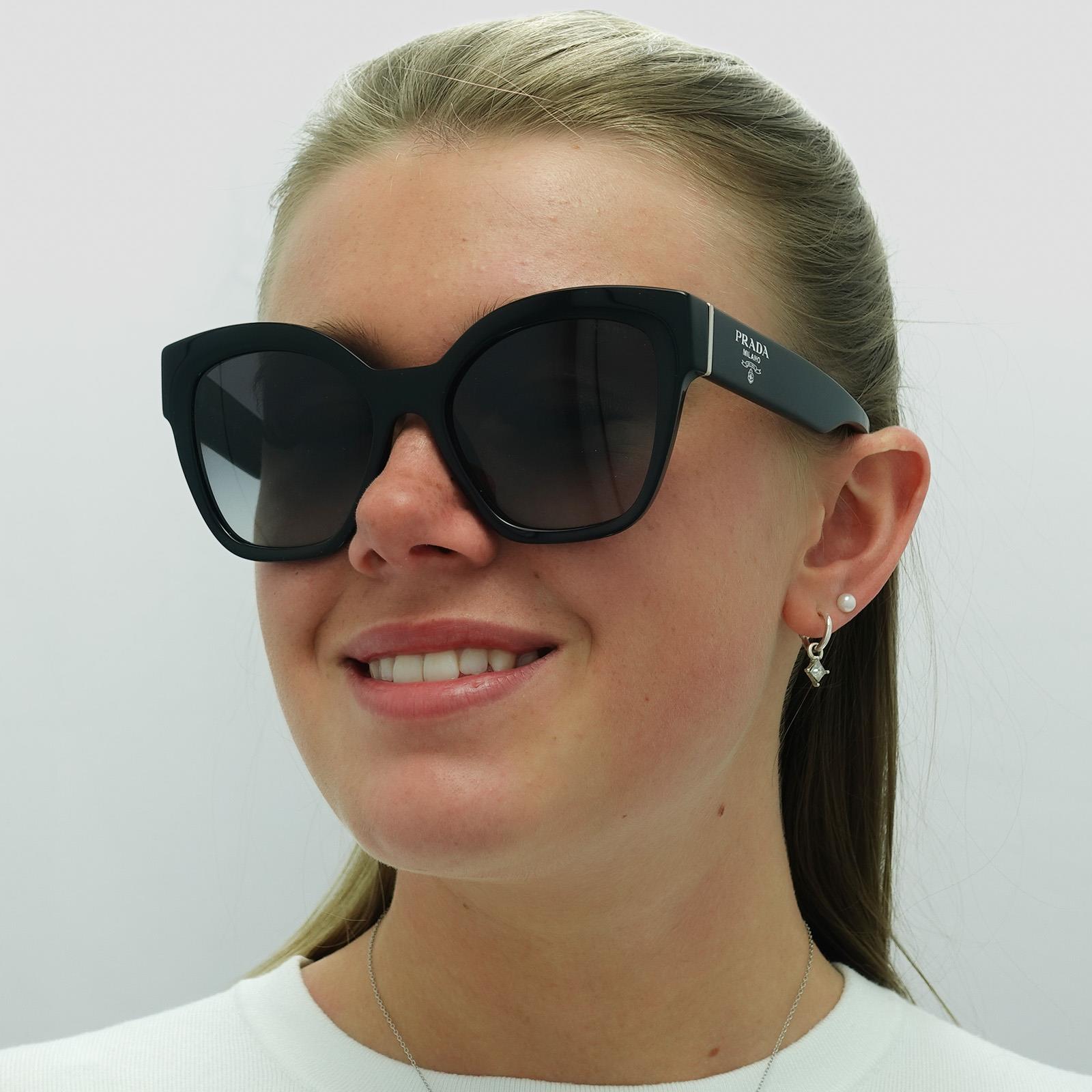 Prada Sunglasses 
PR 17ZS Woman model wearing Prada PR17ZS 1AB09S Sunglasses - YouTube main image 2