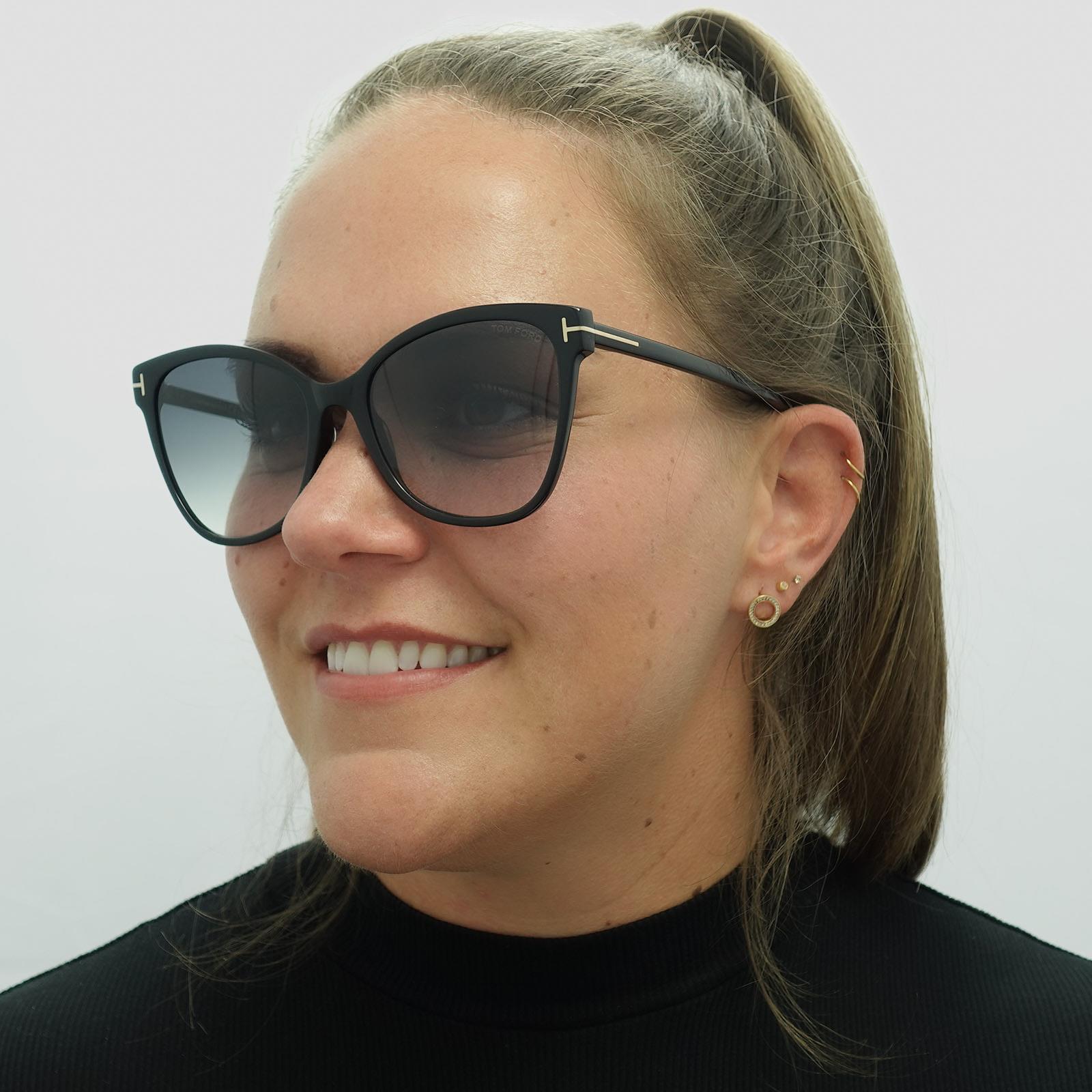 Tom Ford Sunglasses Ani FT0844 01B Shiny Black Gray Gradient  display picture 2