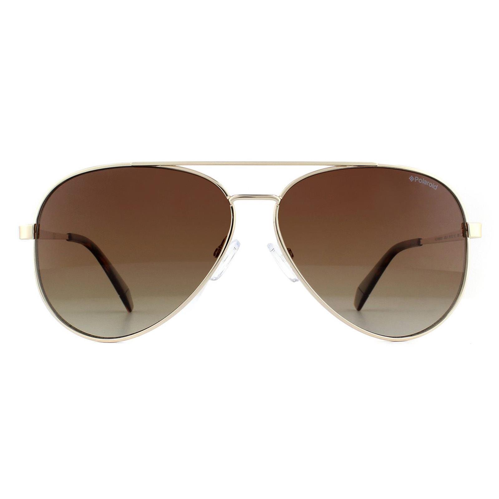 る〜か　ブラウン Polaroid Sunglasses PLD 6069/S/X J5G LA Gold Brown Gradient