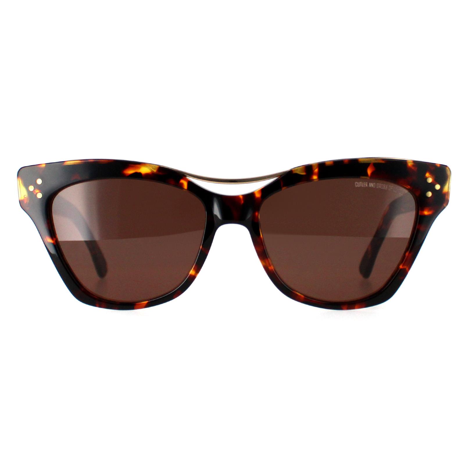 Cutler and Gross Sunglasses 1283 002 Gold Tortoiseshell Brown Cutler and Gross Sunglasses 1283 002 Gold Tortoiseshell  main image 3