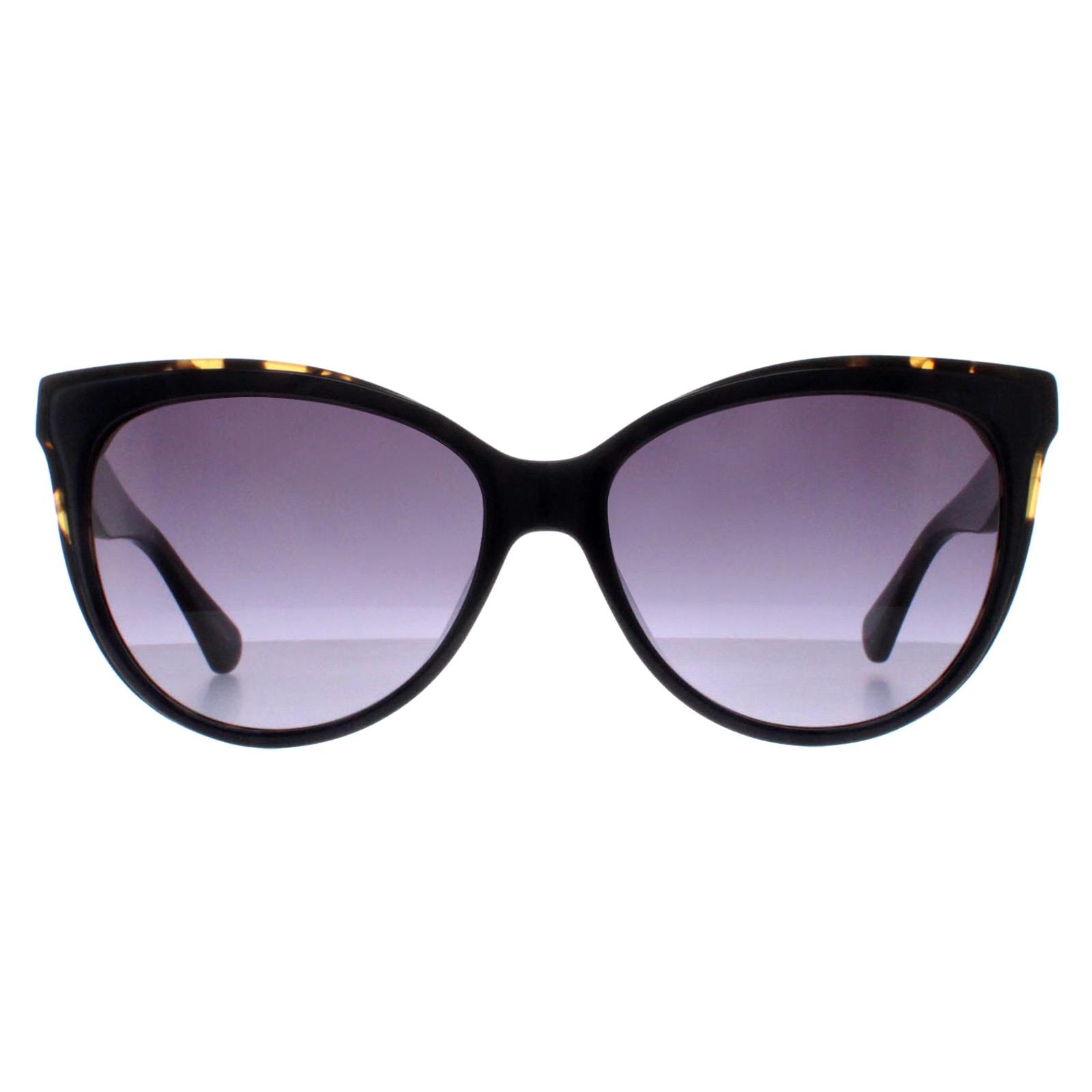 Kate Spade Daesha/S JBW9O Blue Havana Dark Gray Gradient Sunglasses Kate Spade New York Daesha Navy Havana Round Cat Eye  main image 4