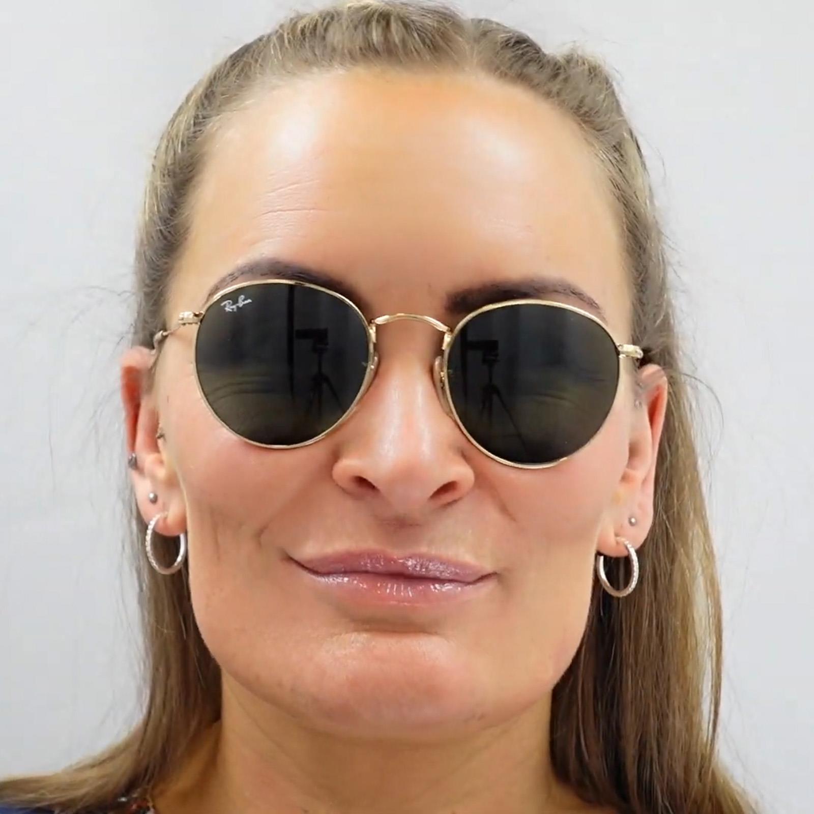 Ray-Ban Sunglasses Round Metal 3447 112/Z2 Gold Copper Flash 