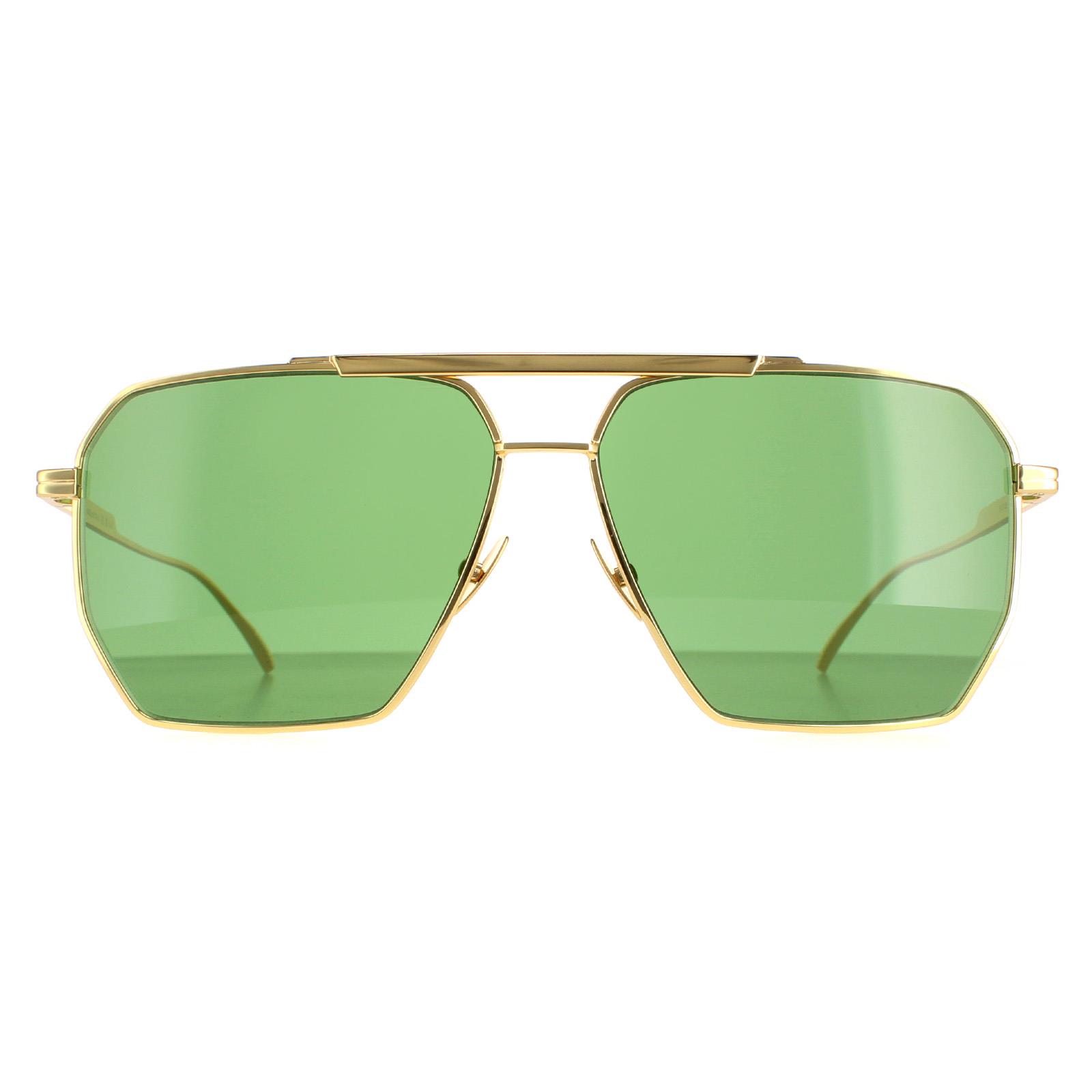 Bottega Veneta Sunglasses BV1012S 004 Gold Green | eBay display picture 1