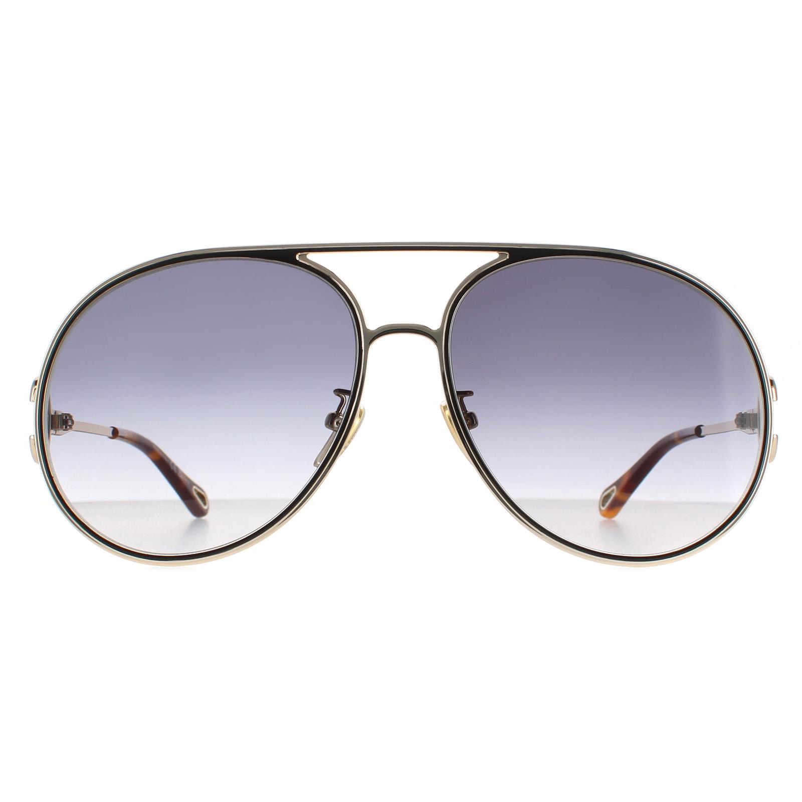 Chloe Black and Gray Gradient Sunglasses Chloe Black Polarized Oversized Sunglasses | Avara main image 2