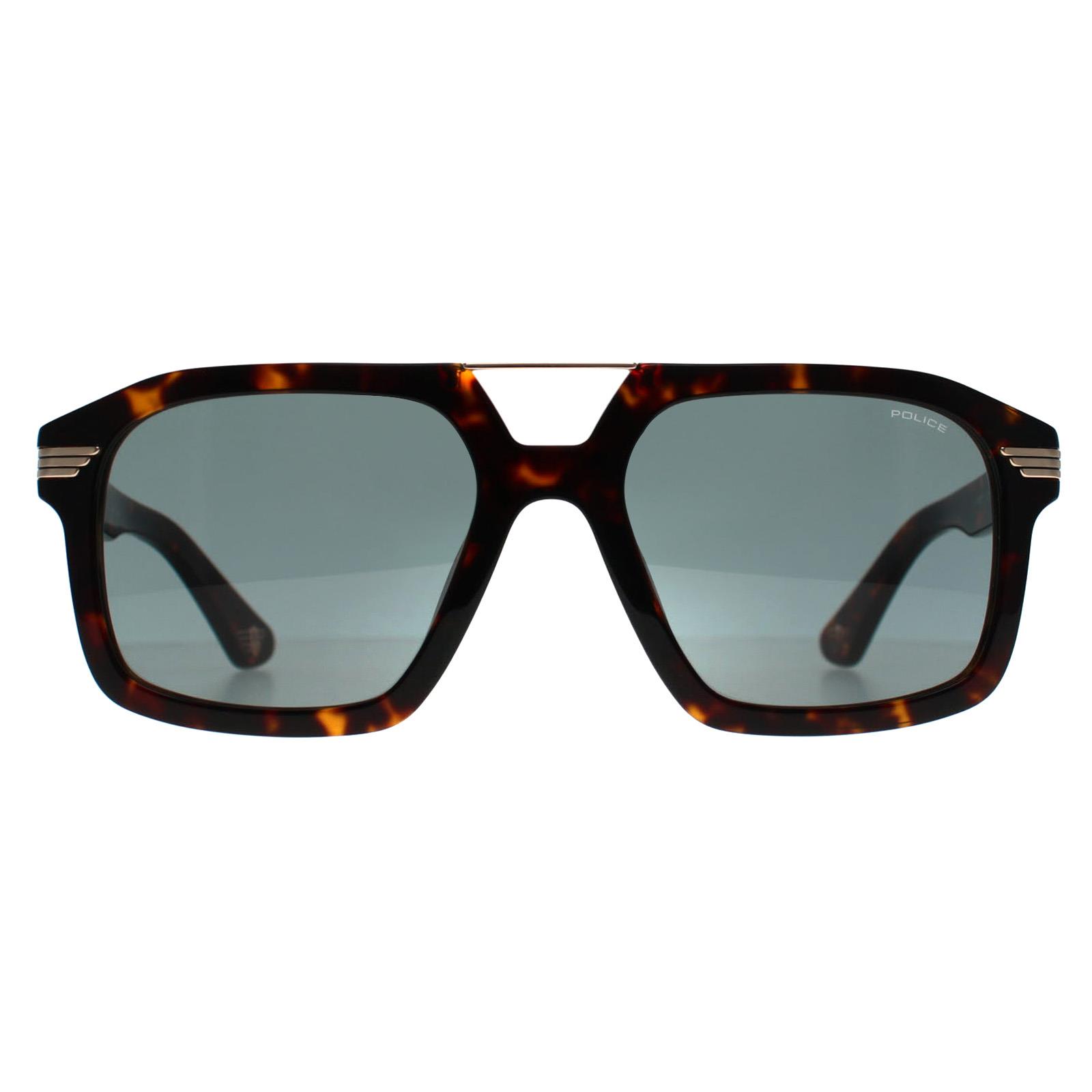 $385 Etro Navigator Sunglasses Matte Havana Gray Thick Frame Gray Lens Italy Costa Irie XL (55-20) with Gray lenses and Gray Crystal  main image 3