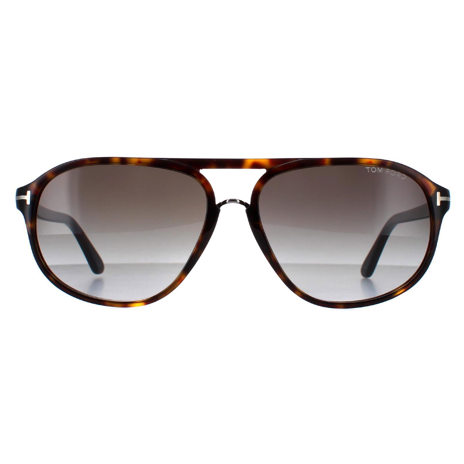 Tom Ford Sunglasses 0447 Jacob 52B Dark Havana Smoke Gray Gradient