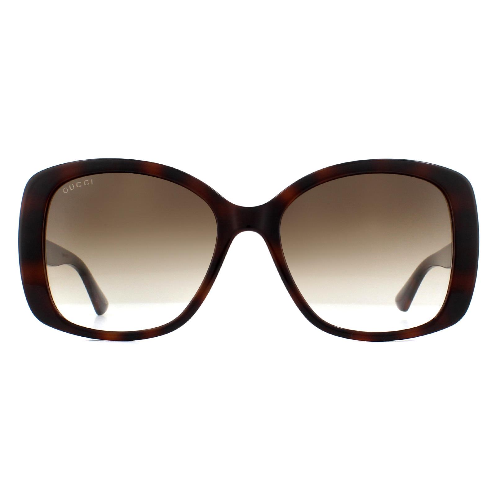 Gucci Sunglasses GG0762S 002 Havana Brown Gradient | eBay