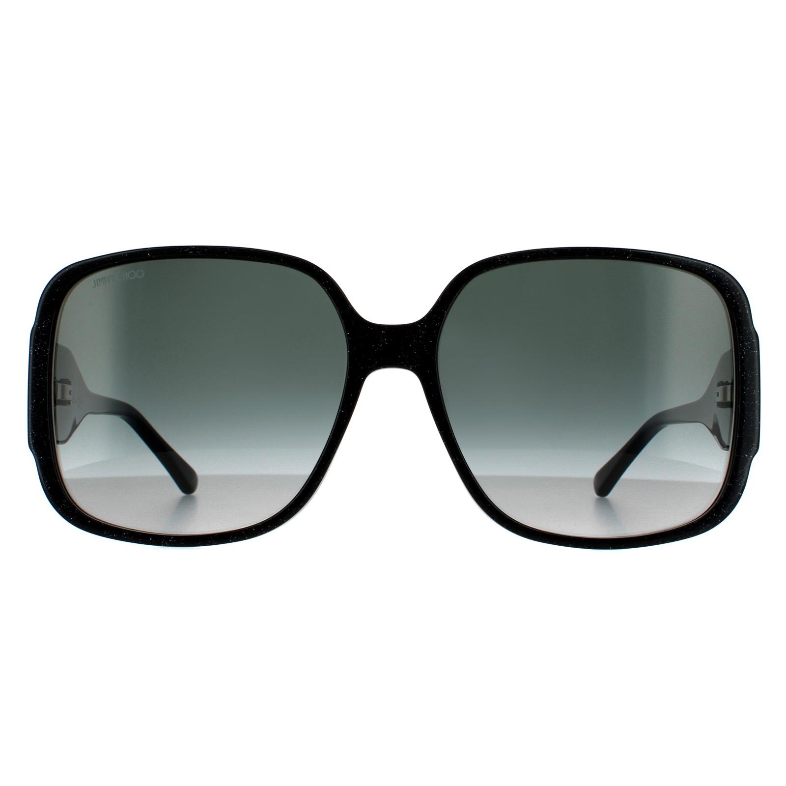 Jimmy Choo Sunglasses TARA/S DXF 9O Black Glitter Dark Gray  display picture 3