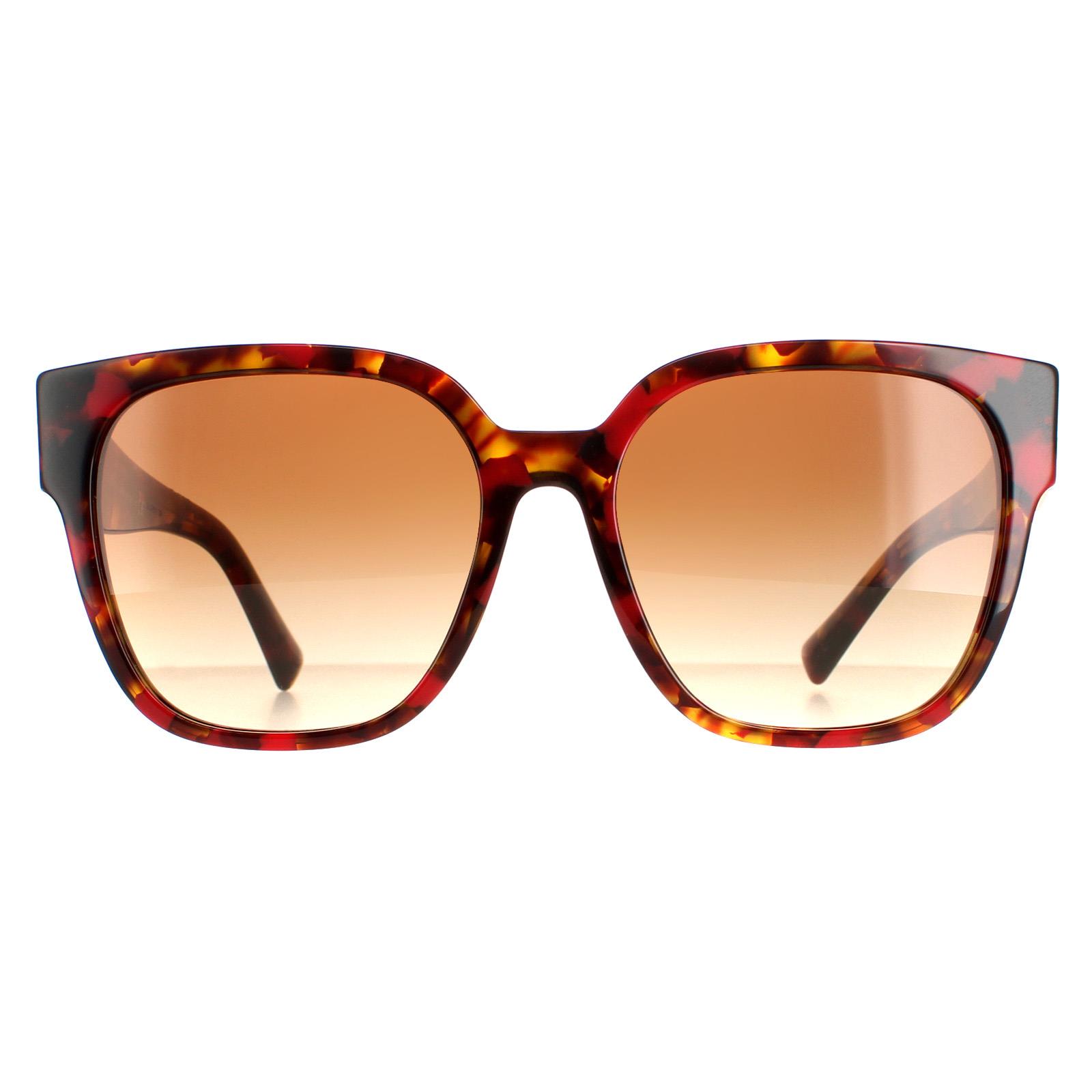 Valentino Sunglasses VA4111 519413 Red Havana Brown Gradient 