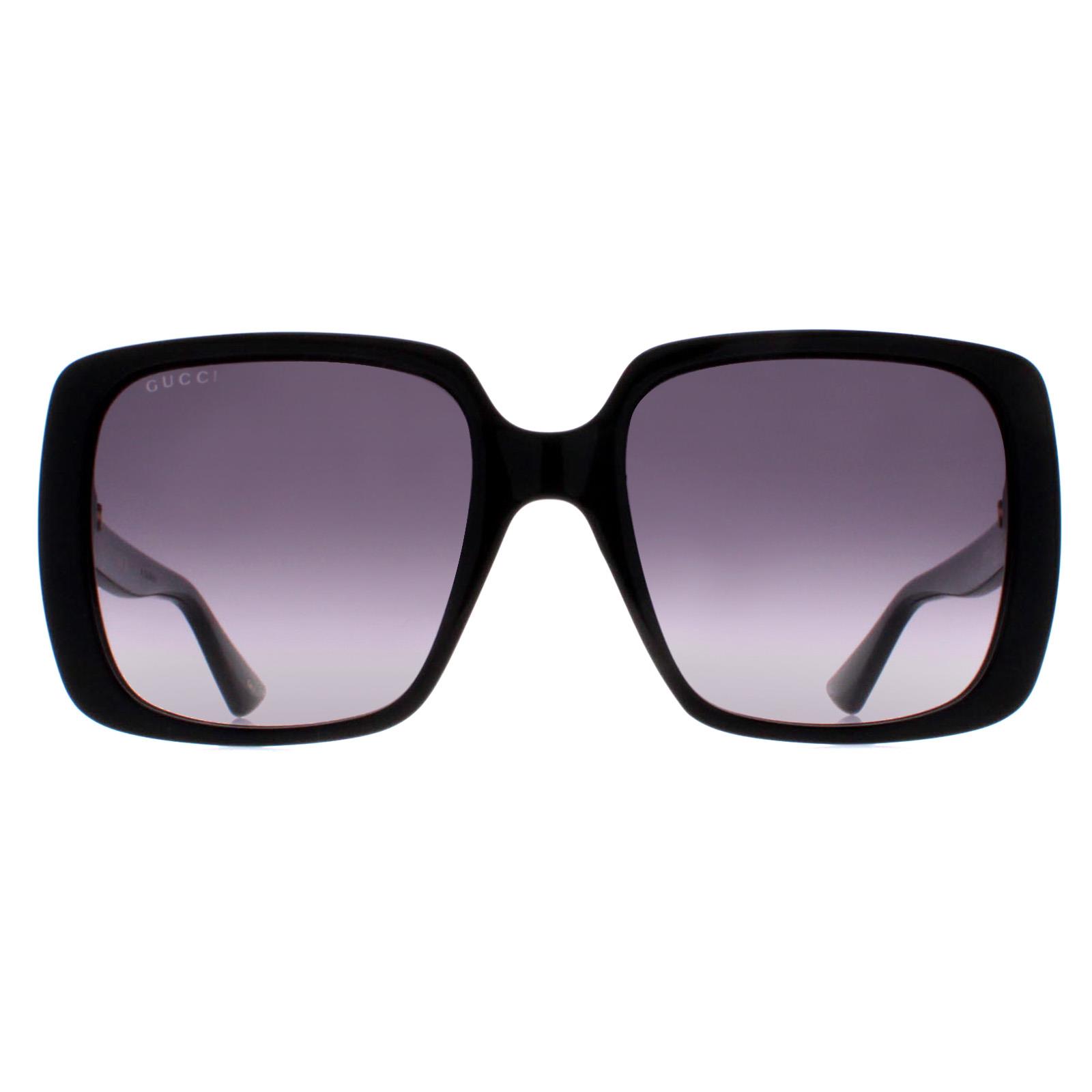 New Authentic Gucci GG0632S 001 Black Square Sunglasses Grey Gradient Lenses Gucci GG0632S 001 Sunglasses - US main image 4