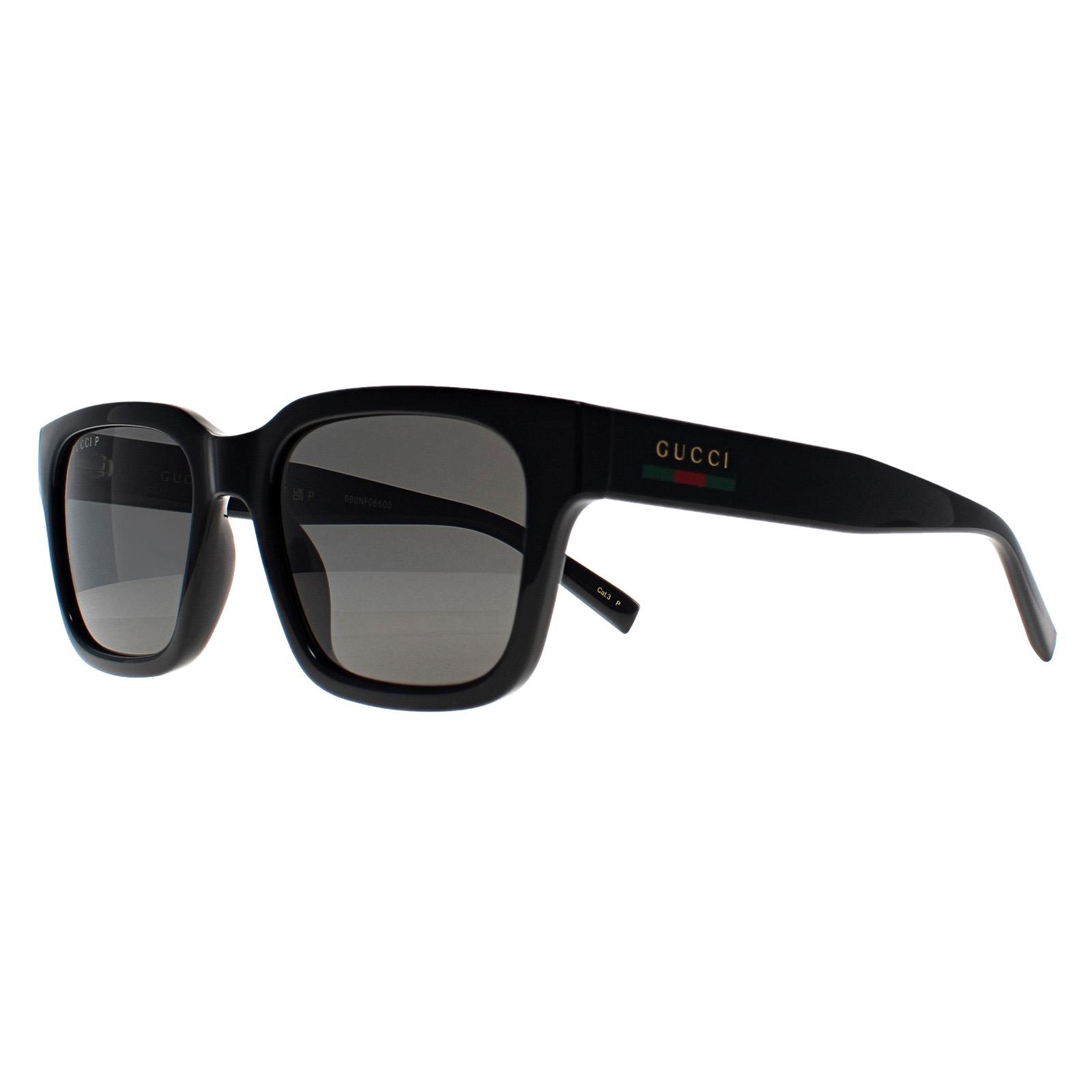 Gucci Sunglasses GG1857S 005 Shiny Black Gray Polarized | eBay