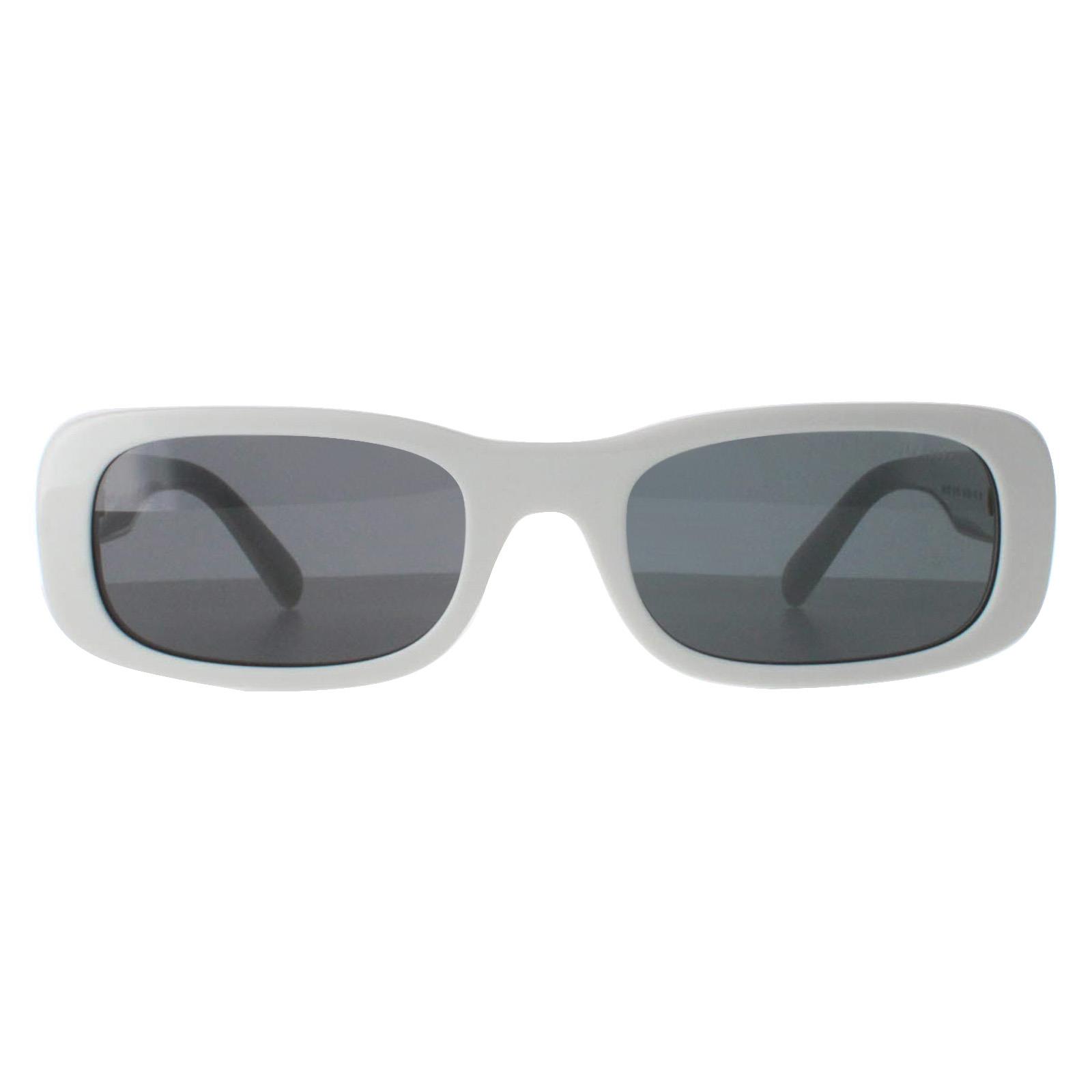Miu Miu Sunglasses MU08ZS 1425S0 White Ivory Dark Gray | eBay