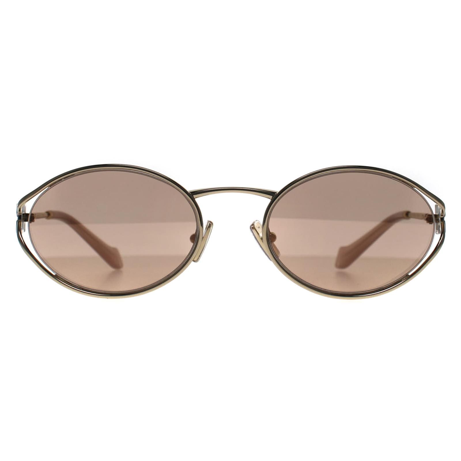 Miu Miu Sunglasses MU52YS ZVN20F Pale Gold Rose Pink Mirror  display picture 2