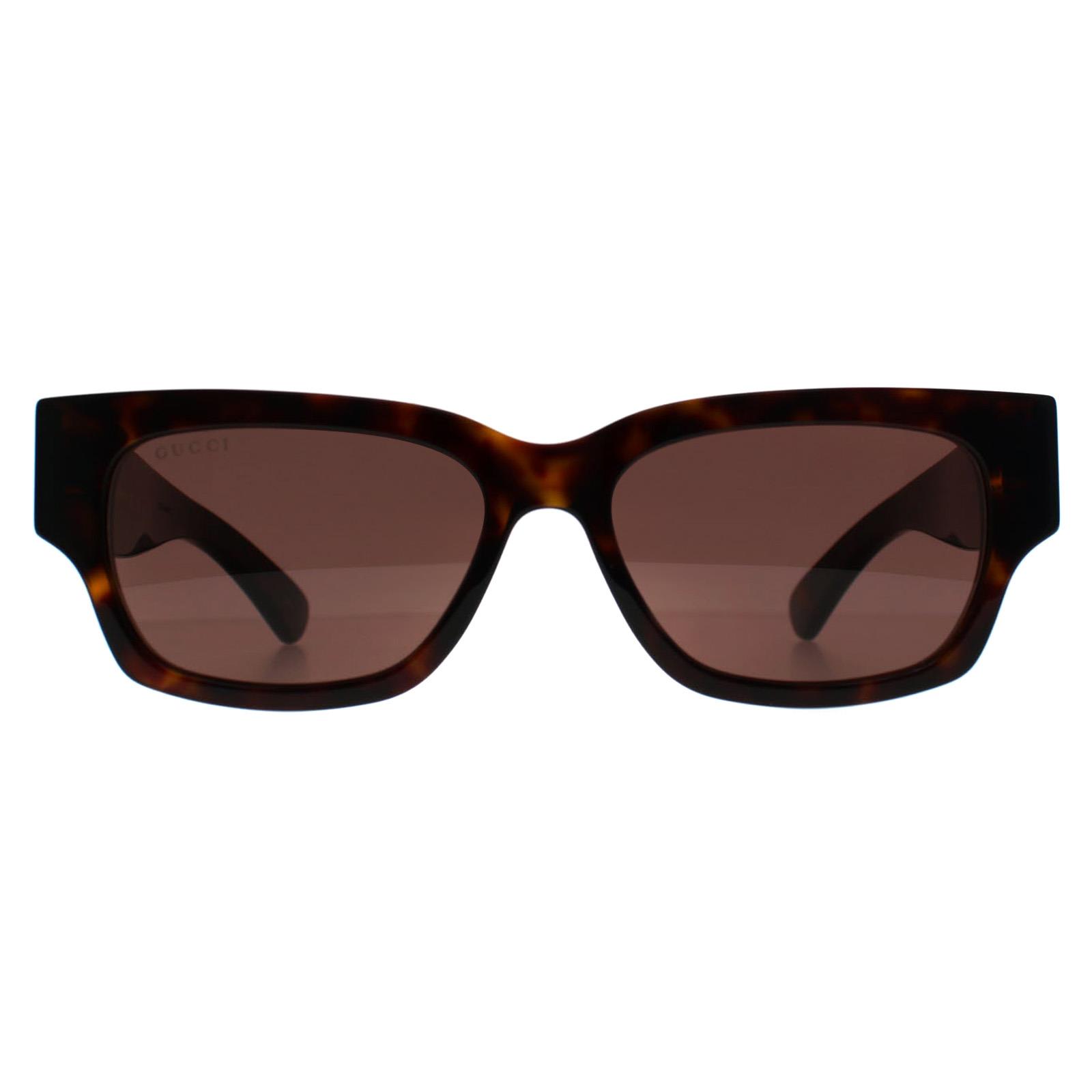 NEW GUCCI SUNGLASSES WOMEN HAVANA EYEWEAR GUCCI GG1794S 002 Gucci GG1794S 002 Rectangular Sunglasses Havana - eye-oo.com main image 2