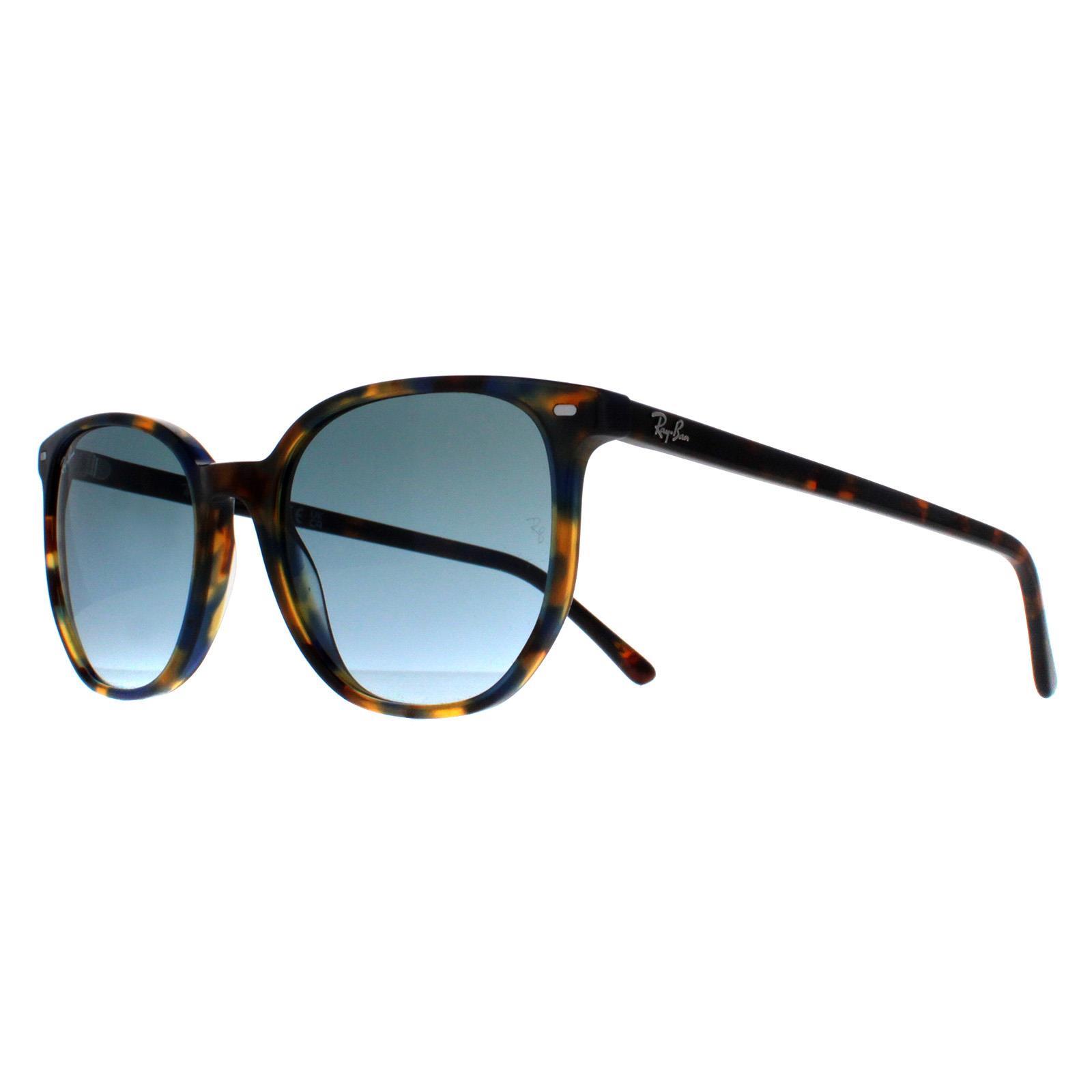 NEW RAY BAN women\'s elliot rb2197 13563m sunglasses in polished yellow & blue ha Sunglasses Ray-Ban RB 2197 13563M Elliot Yellow & Blue  main image 2