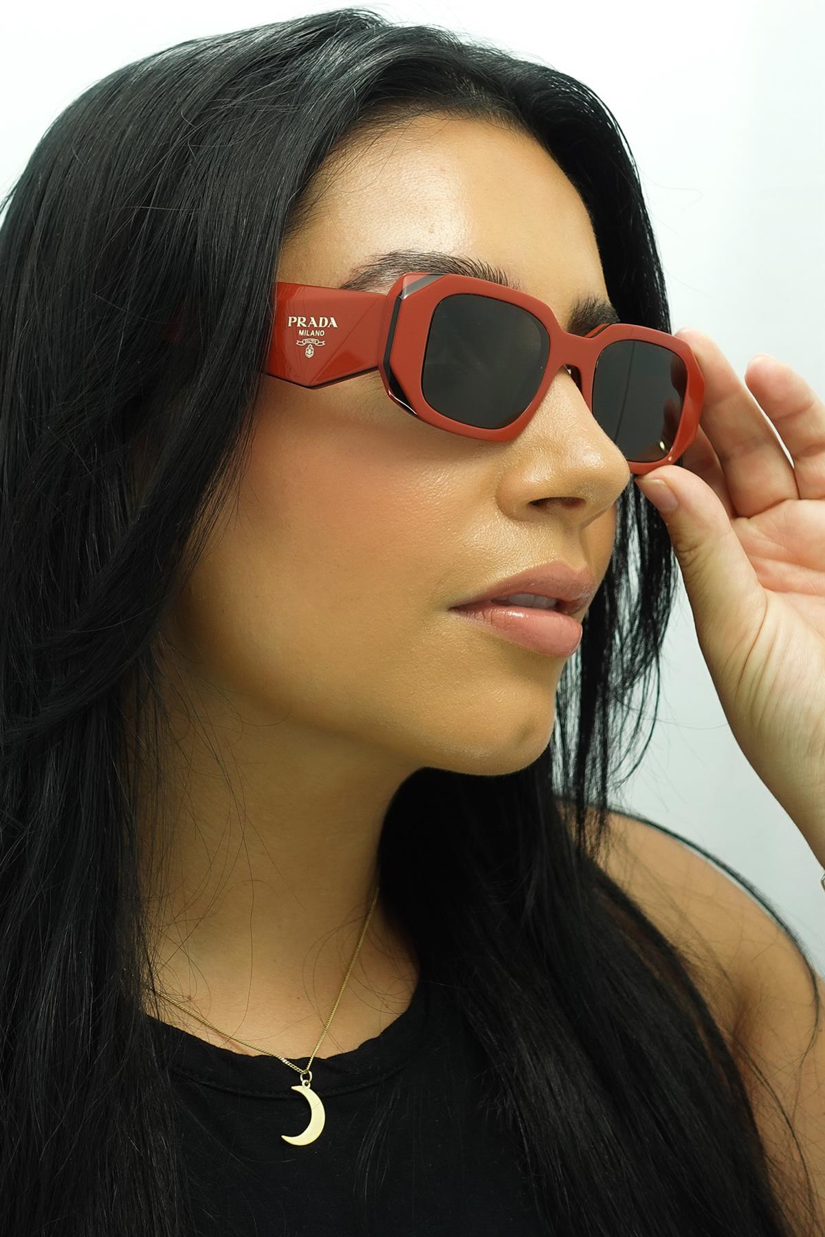Prada Sunglasses PR17WS 12N5S0 Orange Black Dark Gray | eBay display picture 2