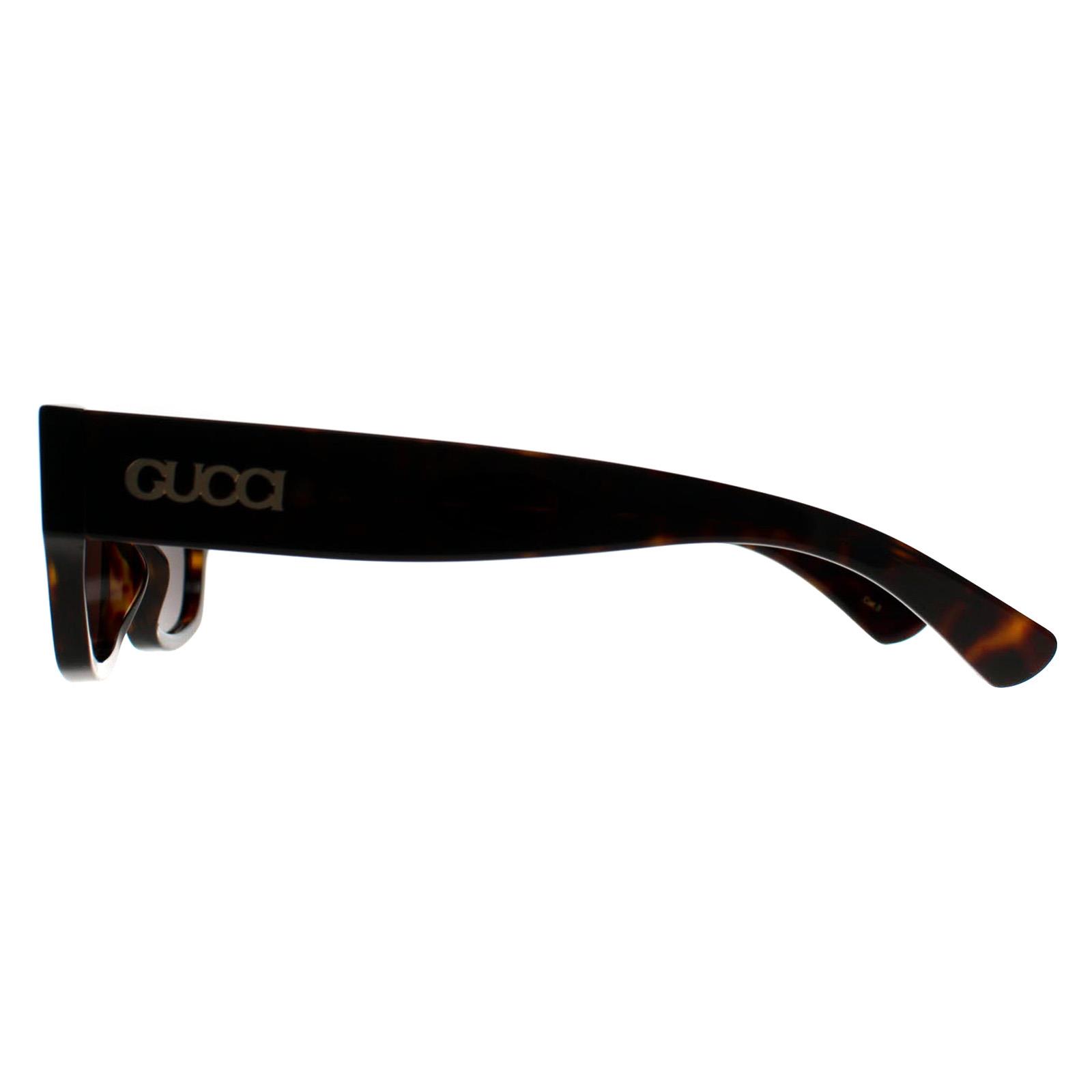Gucci GG1794S 002 Sunglasses Dark Havana Square Frame, Brown Lenses Gucci NEW GUCCI GG1794S 002 UNISEX HAVANA BROWN SUNGLASSES  main image 2