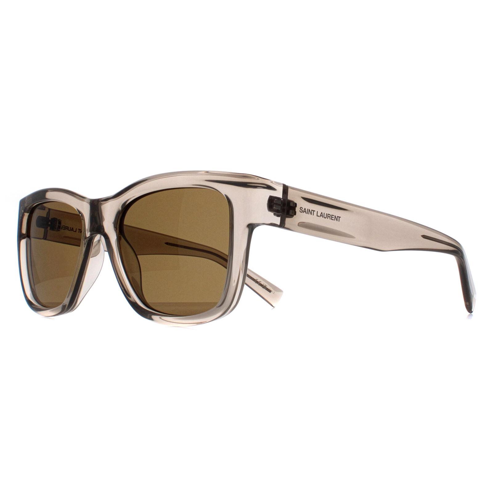 Saint Laurent Sunglasses SL674 005 Transparent Beige Brown Saint Laurent Sunglasses SL674 005 Transparent Beige Brown