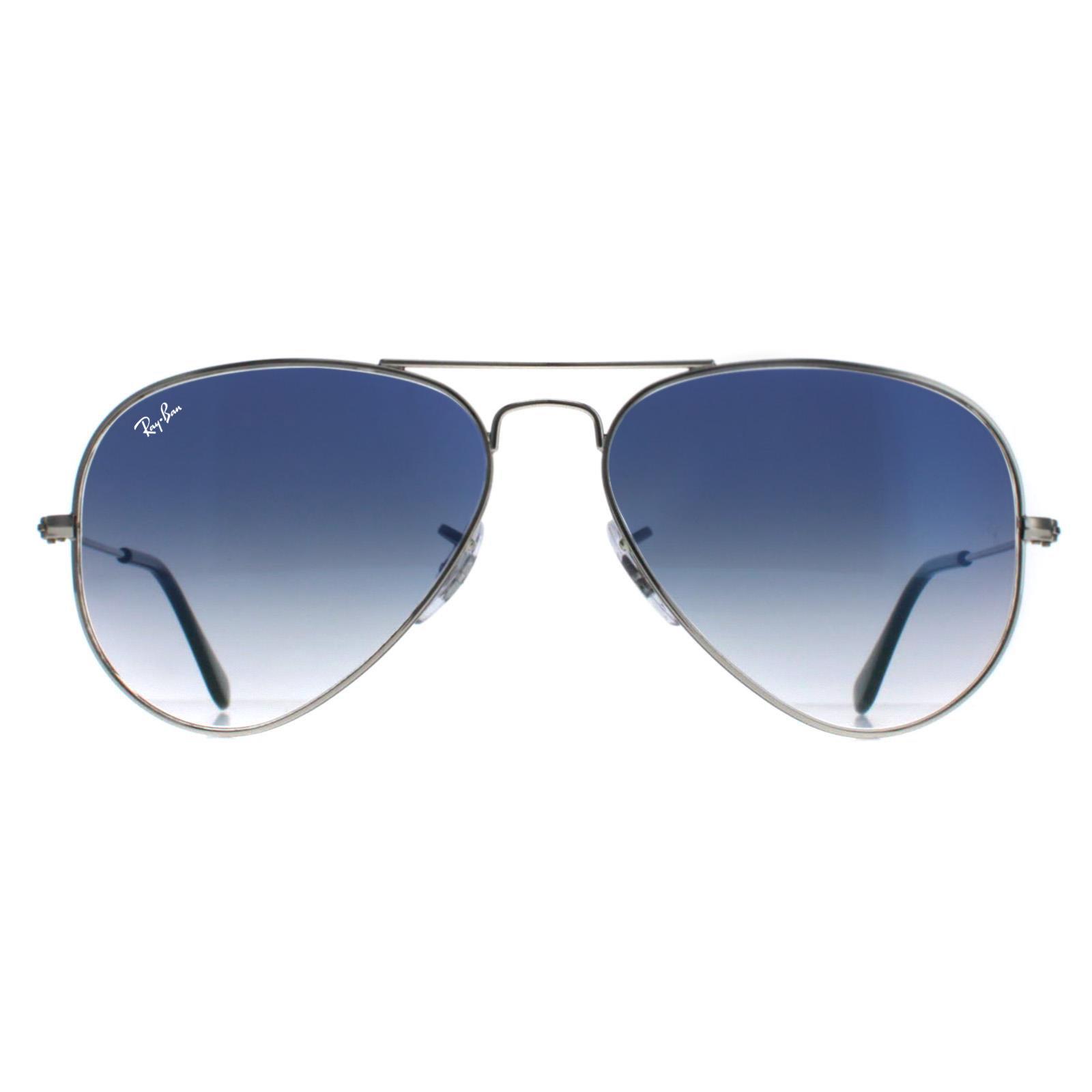 小物 Ray-Ban Aviator RB3025 003/3F SilverBlue Ray-Ban Sunglasses Aviator 3025 003/3F Silver Light Blue Gradient