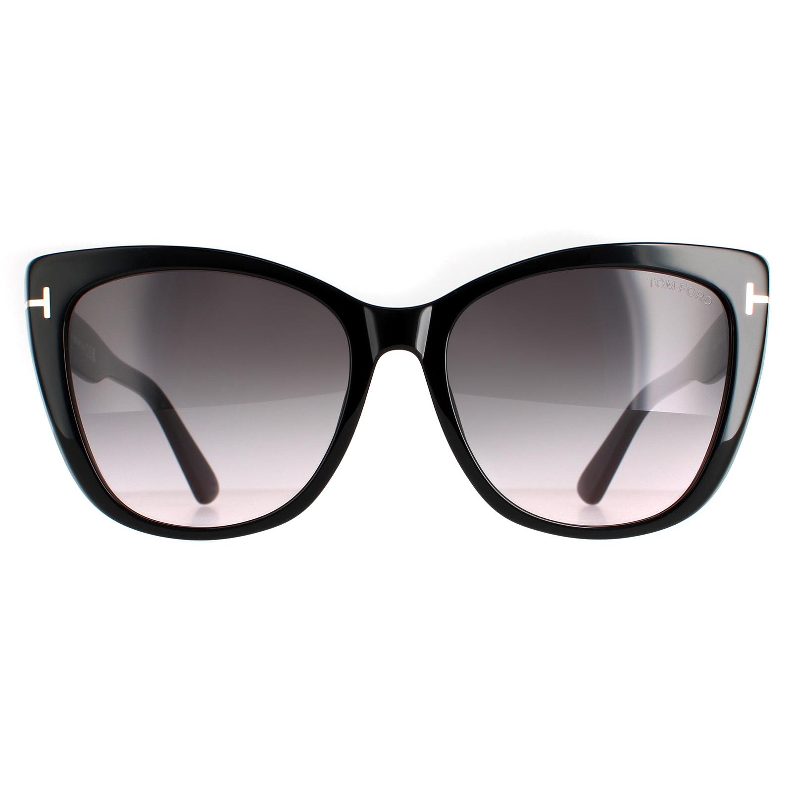Tom Ford Sunglasses FT0937 Nora 01B Shiny Black Smoke