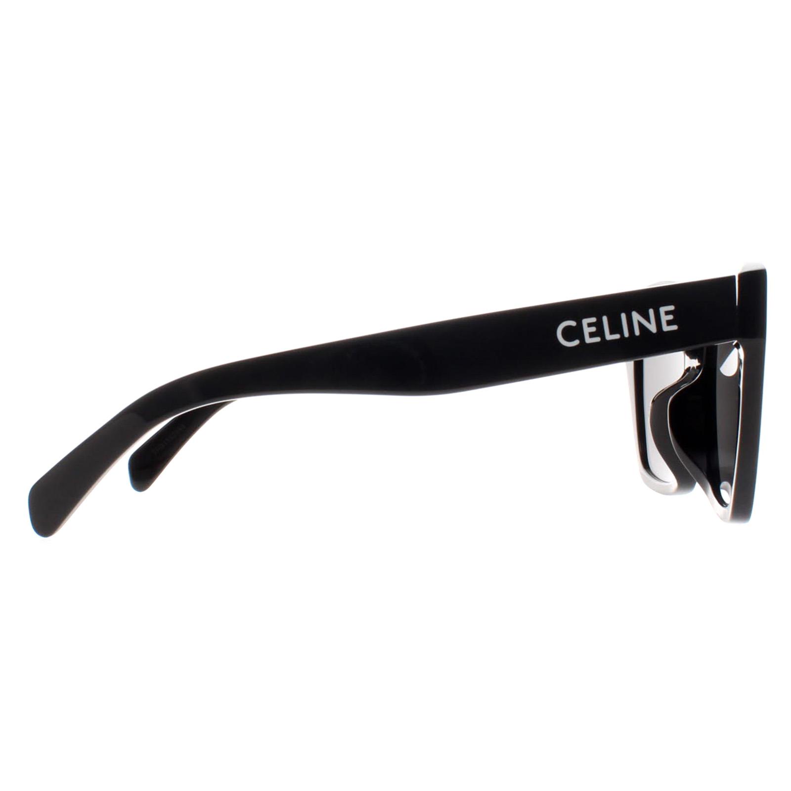 Celine Sunglasses Monochroms CL40198F 01A Shiny Black Smoke 