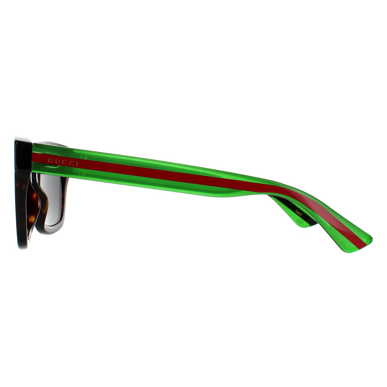 Gucci Sunglasses GG0001SN 003 Havana Green Gray Gray | eBay display picture 3