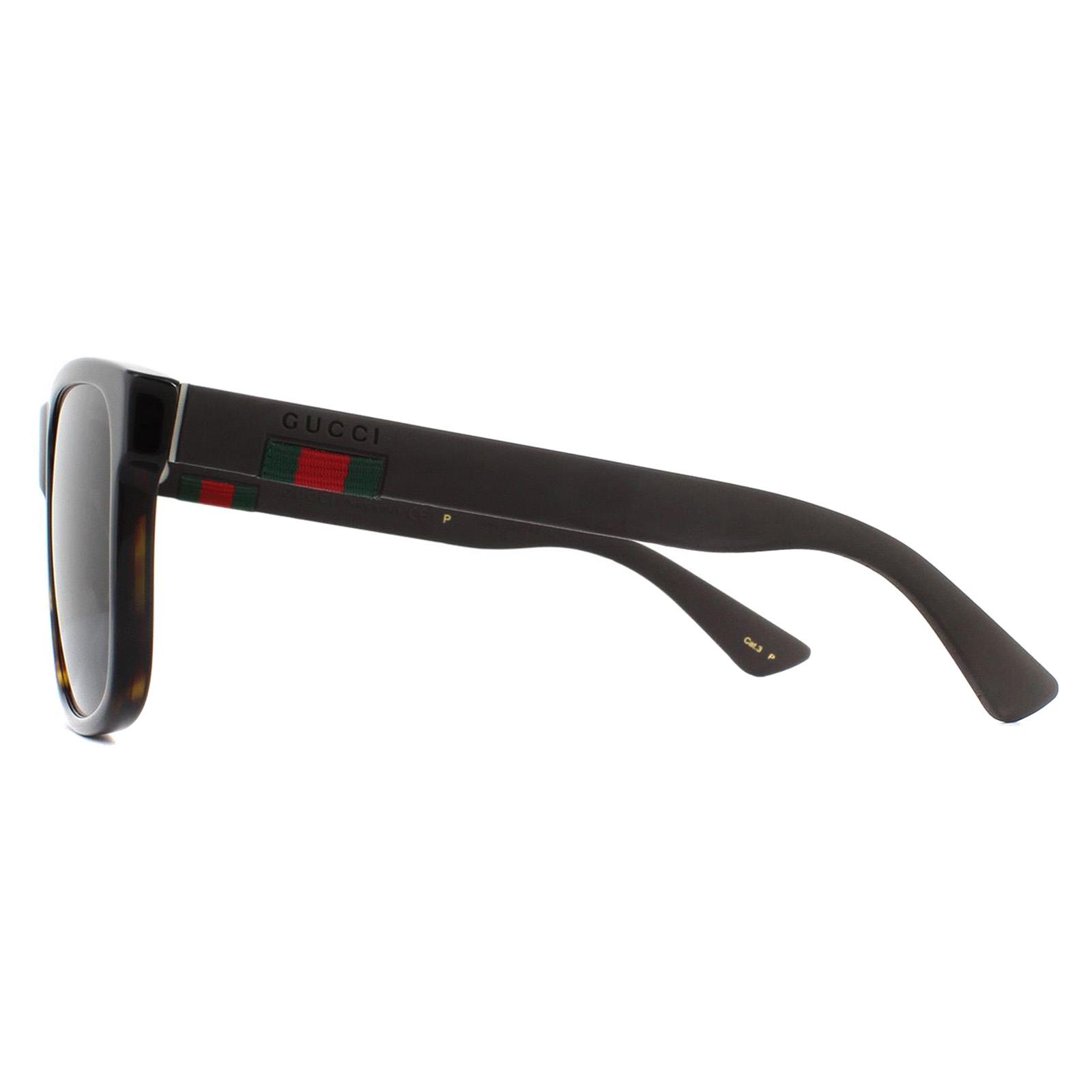 Gucci Sunglasses GG0010S 003 Havana and Gray Gray Polarized  display picture 2