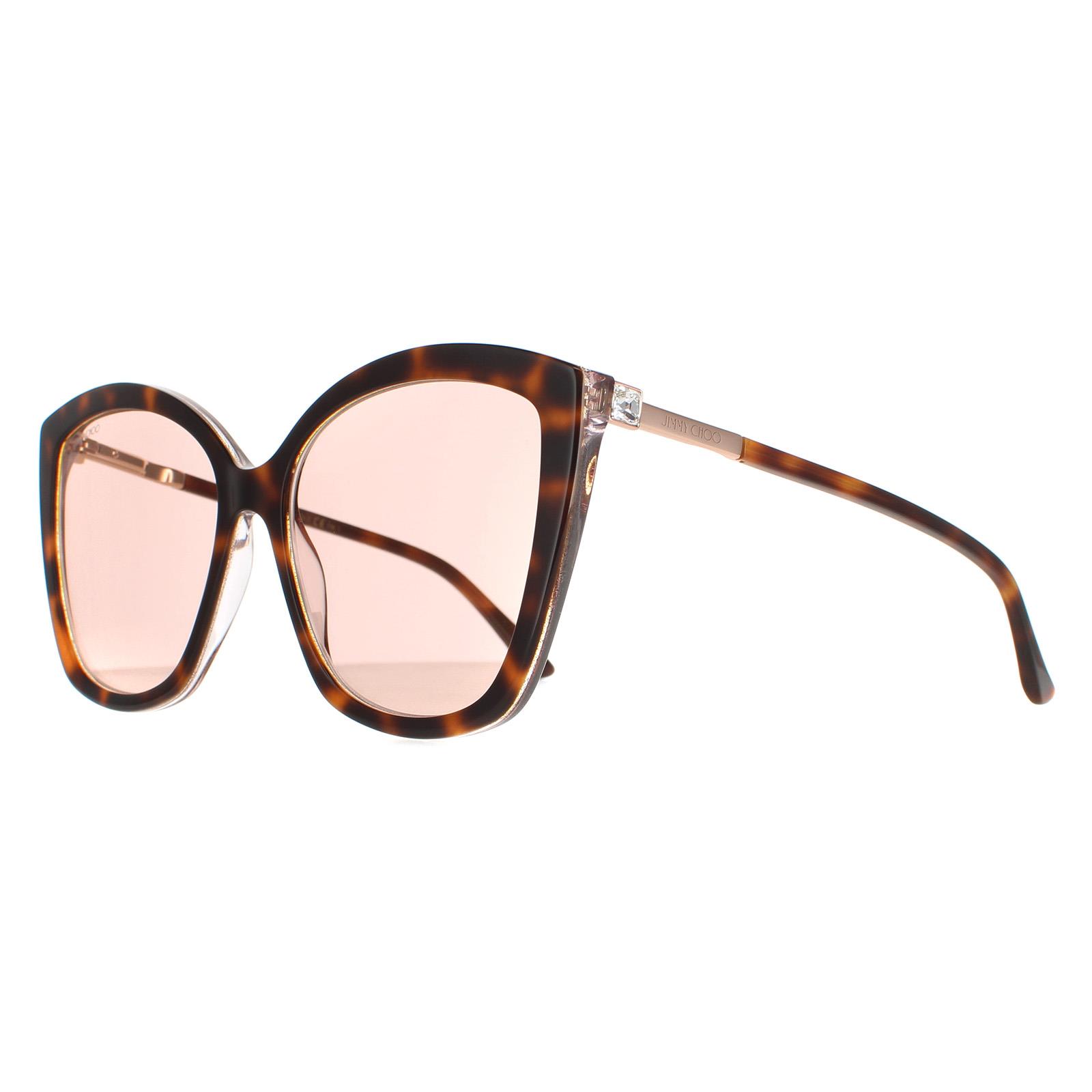 Jimmy Choo Havana Sunglasses, Rose-gold Kati | Pink Havana Round Sunglasses | JIMMY CHOO main image 3