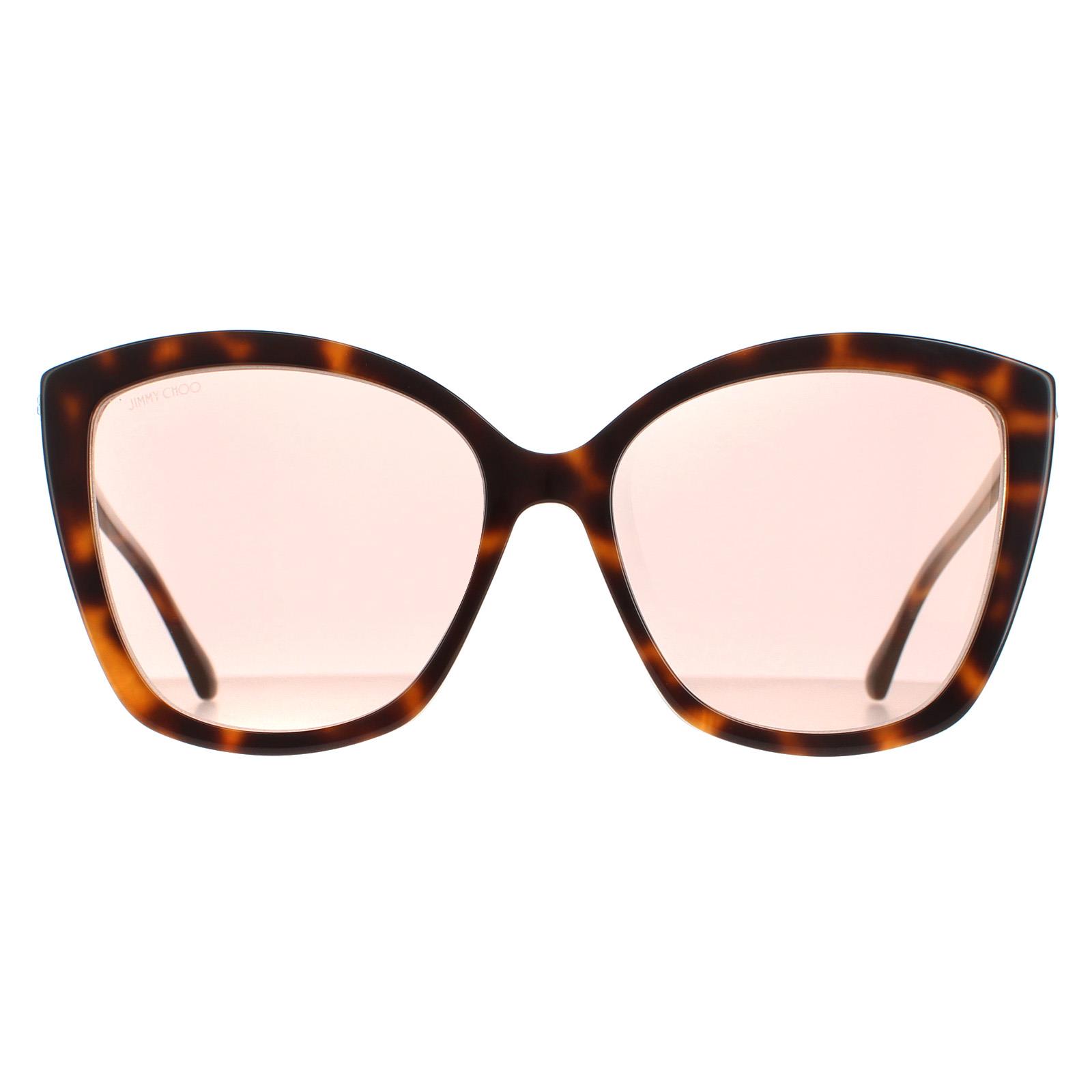 Jimmy Choo Sunglasses Nat/S 0T4 K1 Havana Pink Gold Mirror  display picture 3